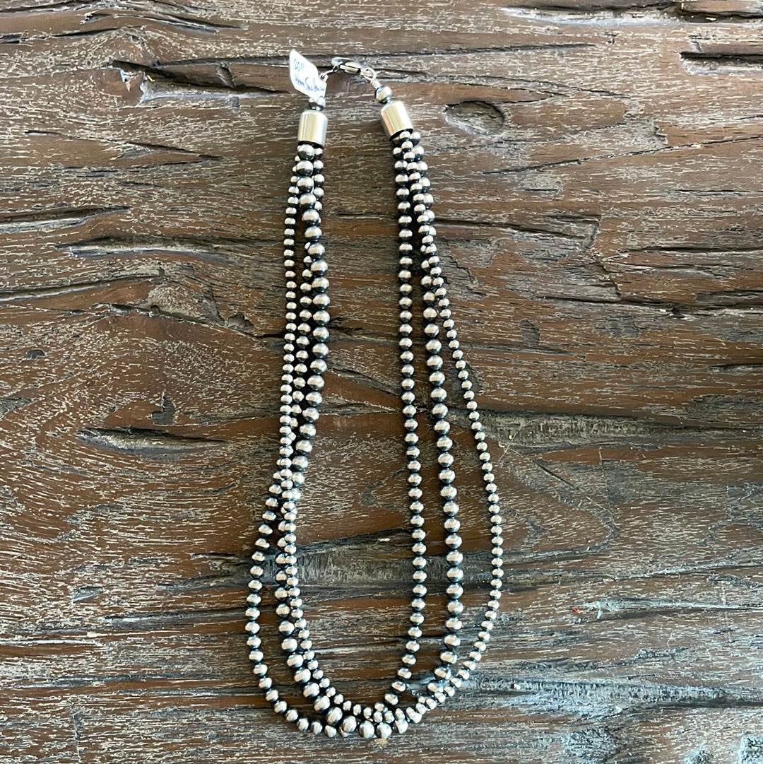 3 Strand Navajo Necklace 20”