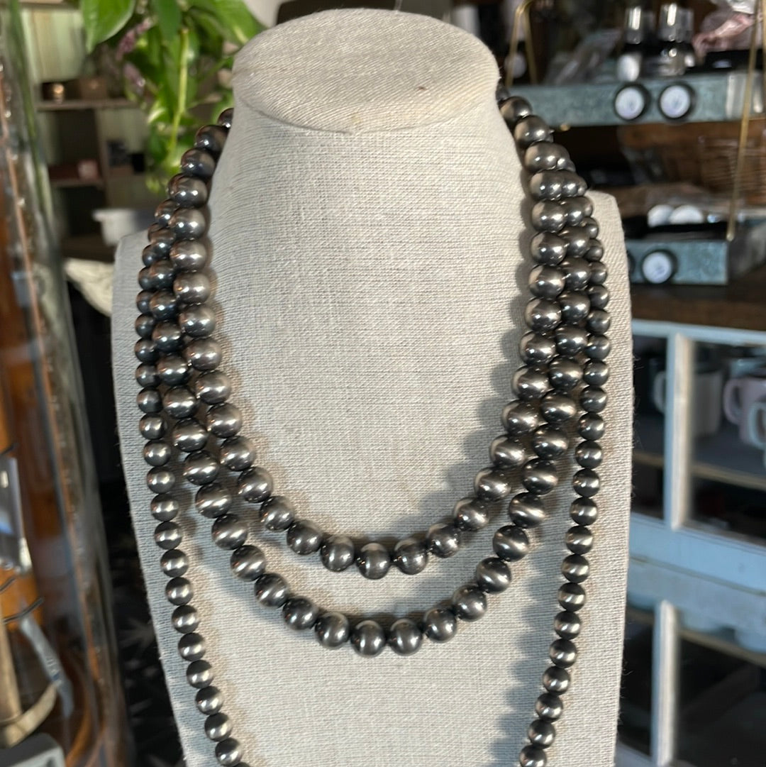 10mm Navajo Style Sterling Pearls