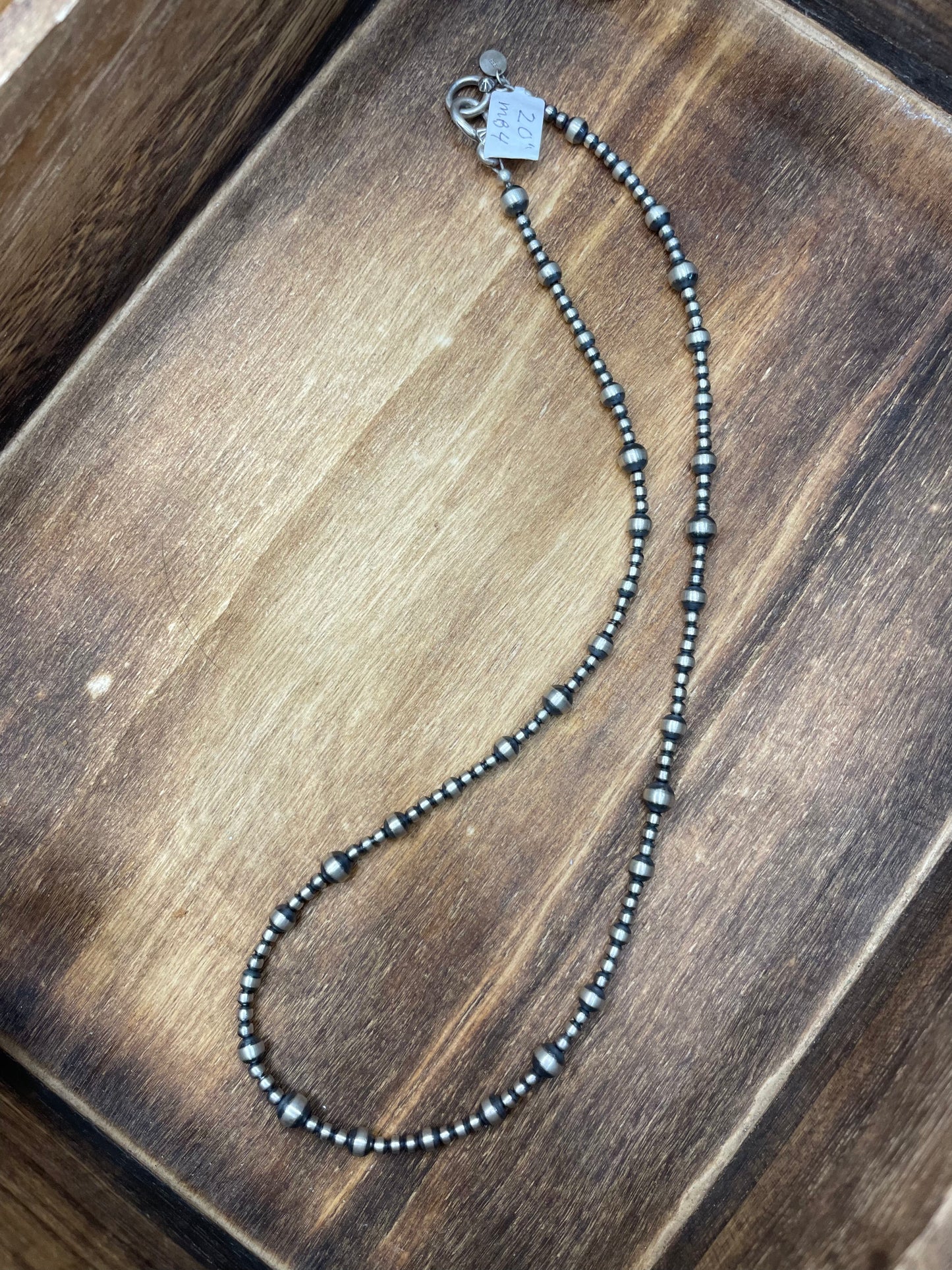 20” multi sized bead Navajo Pearl necklace