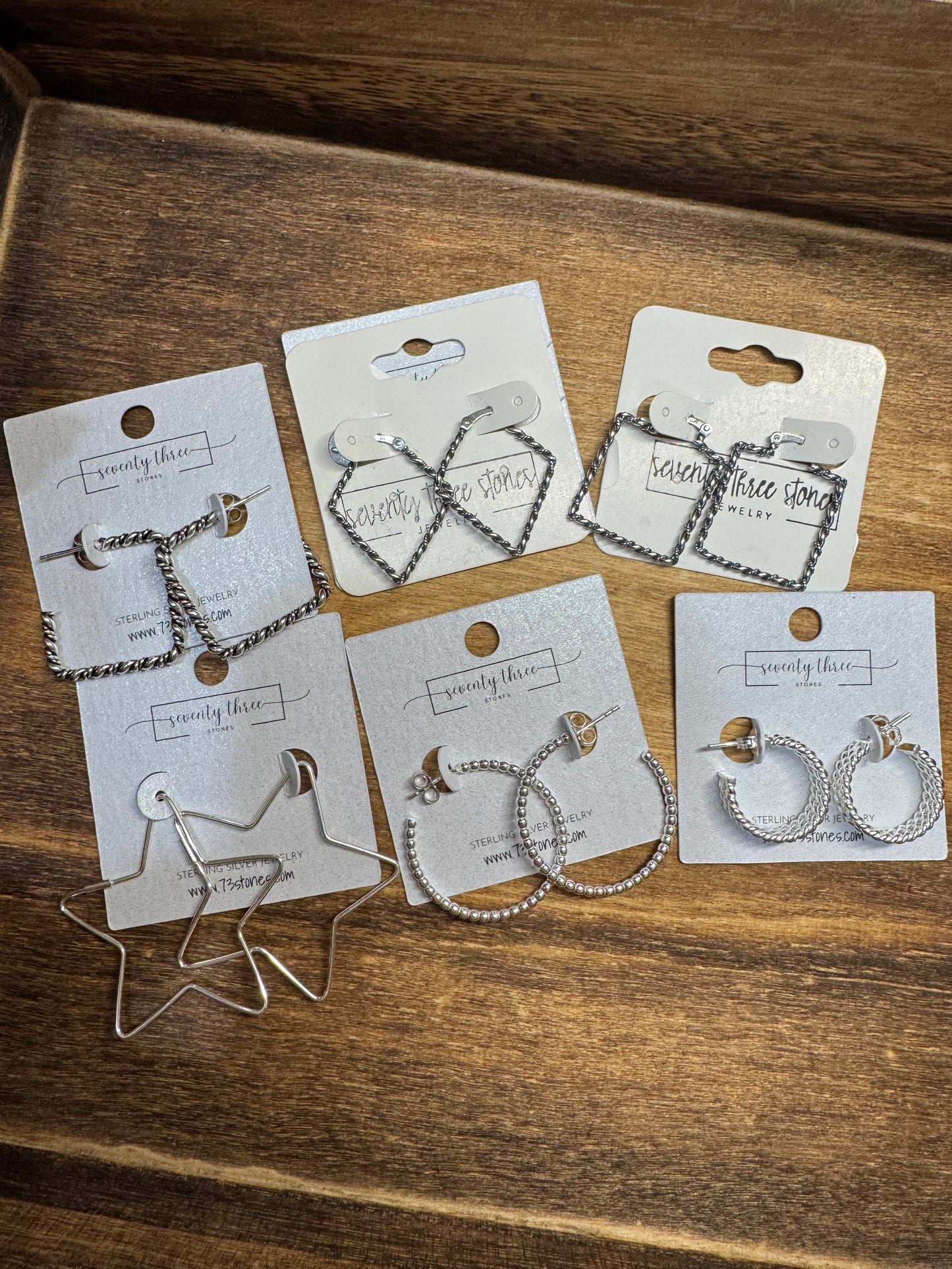 3 Row Rope Twist Hoop Earrings 3/4”