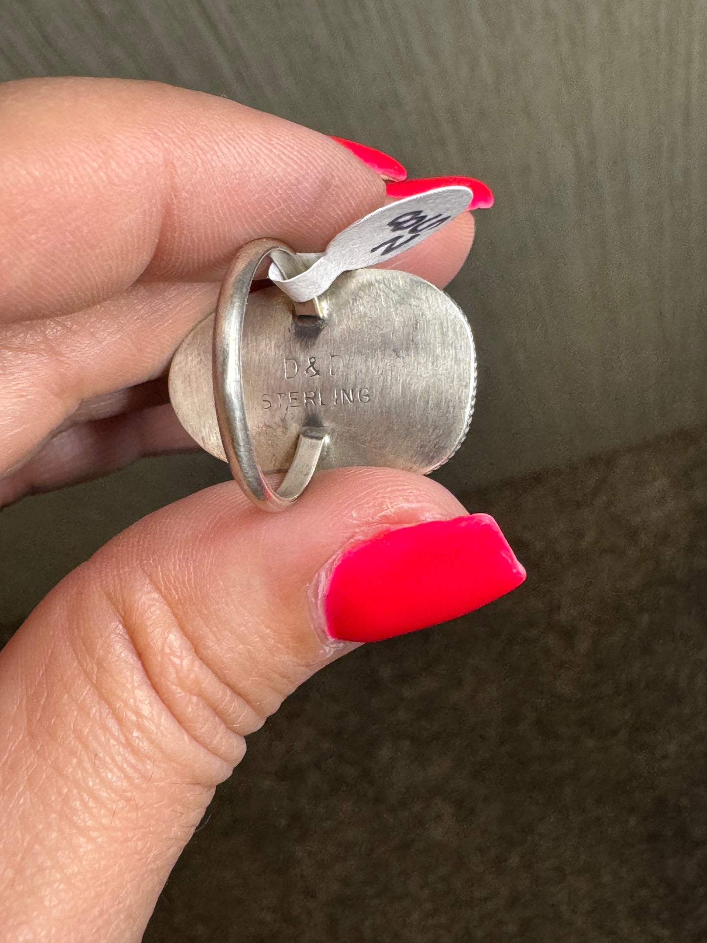 White Buffalo Slab Ring sz.7.75/8