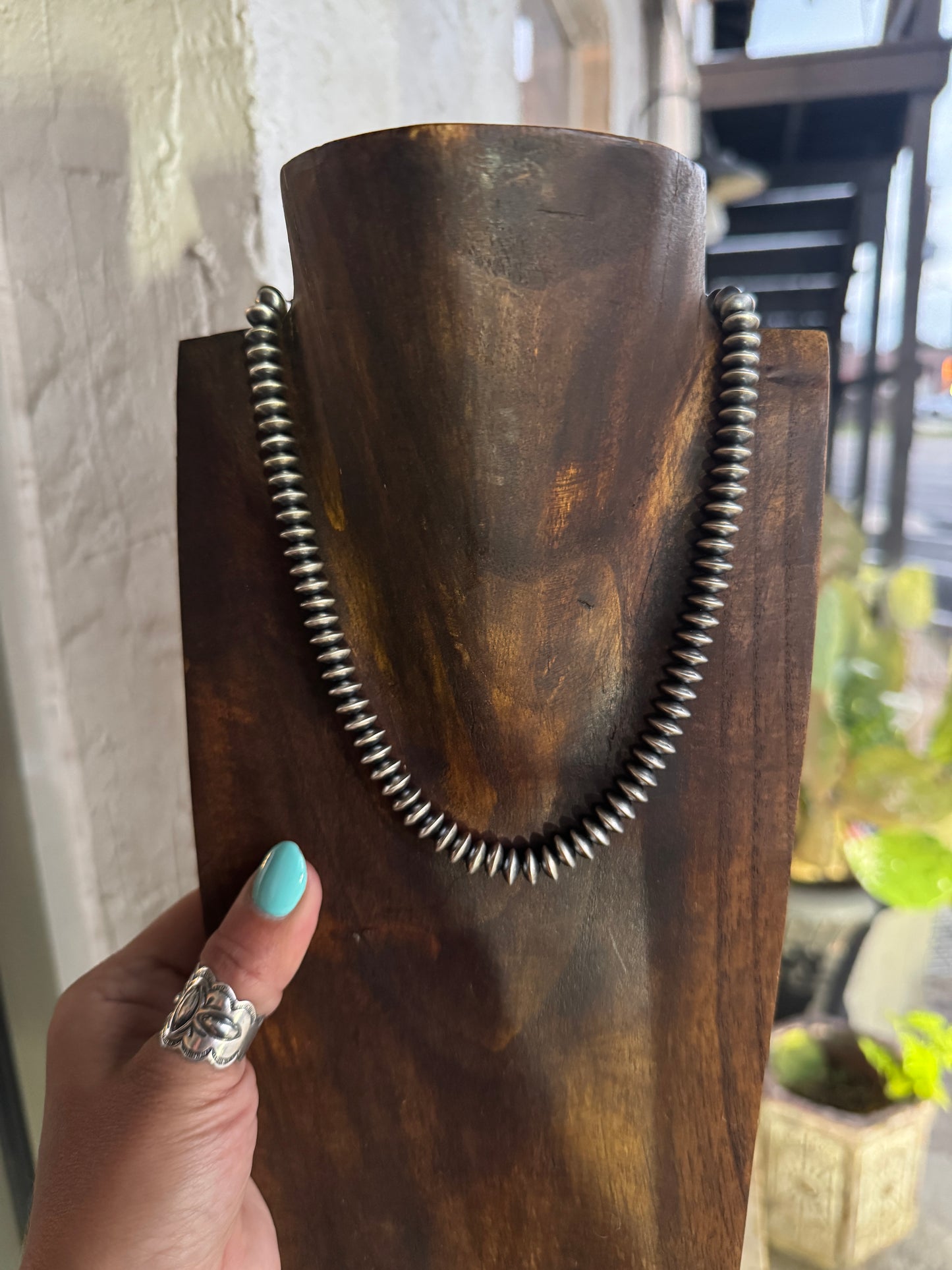 Handmade Saucer Navajo Pearls Dorinda Mariano 7mm 16”