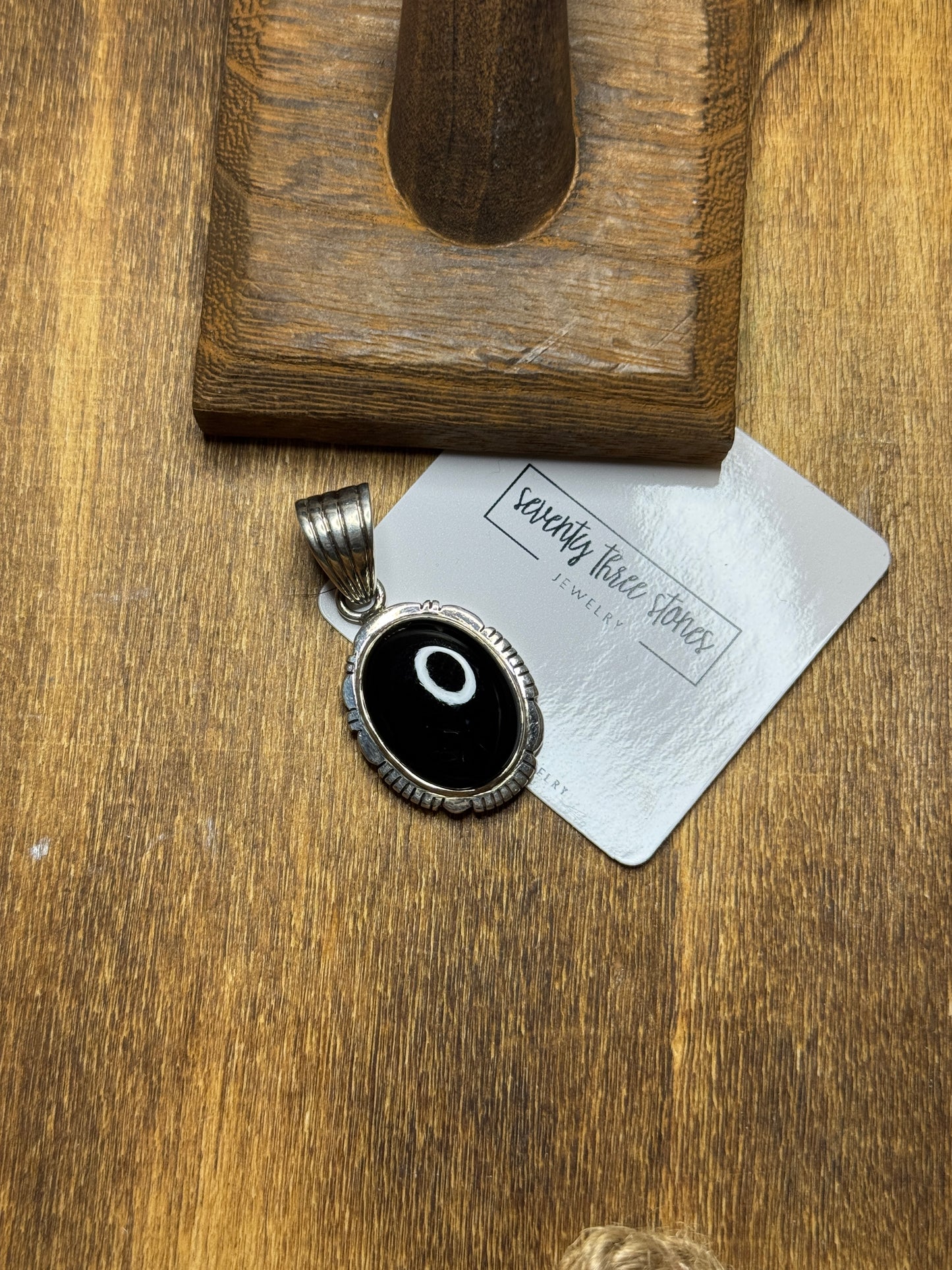Black Onyx Oval Pendant