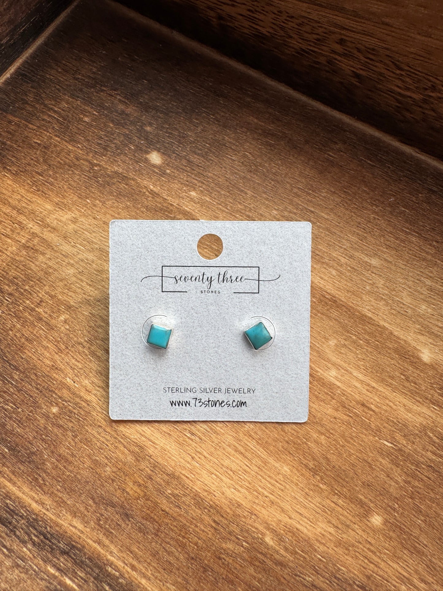 The Turquoise Square Mini Stud