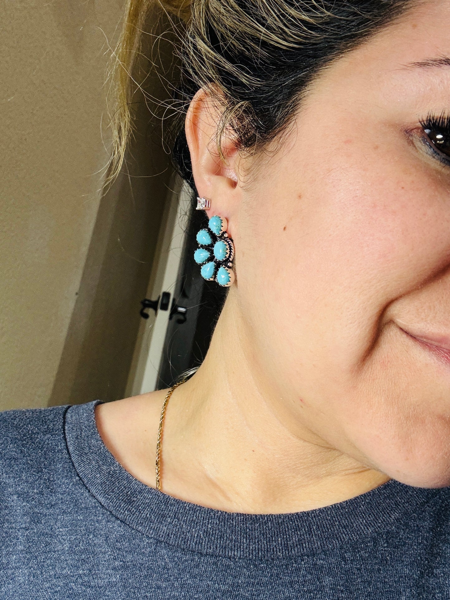 1.25” Turquoise half cluster