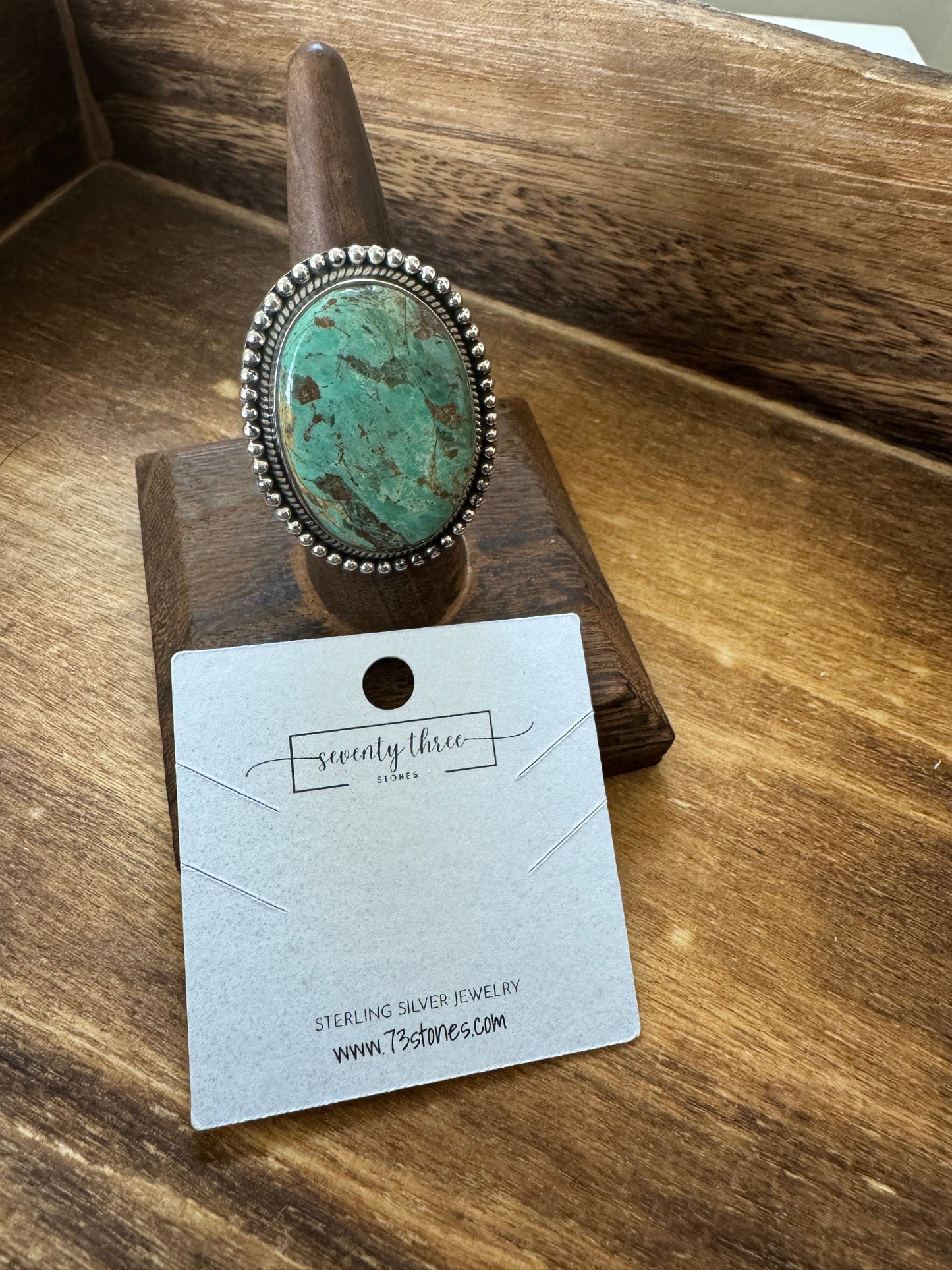 Geranium Turquoise Ring Adjustable