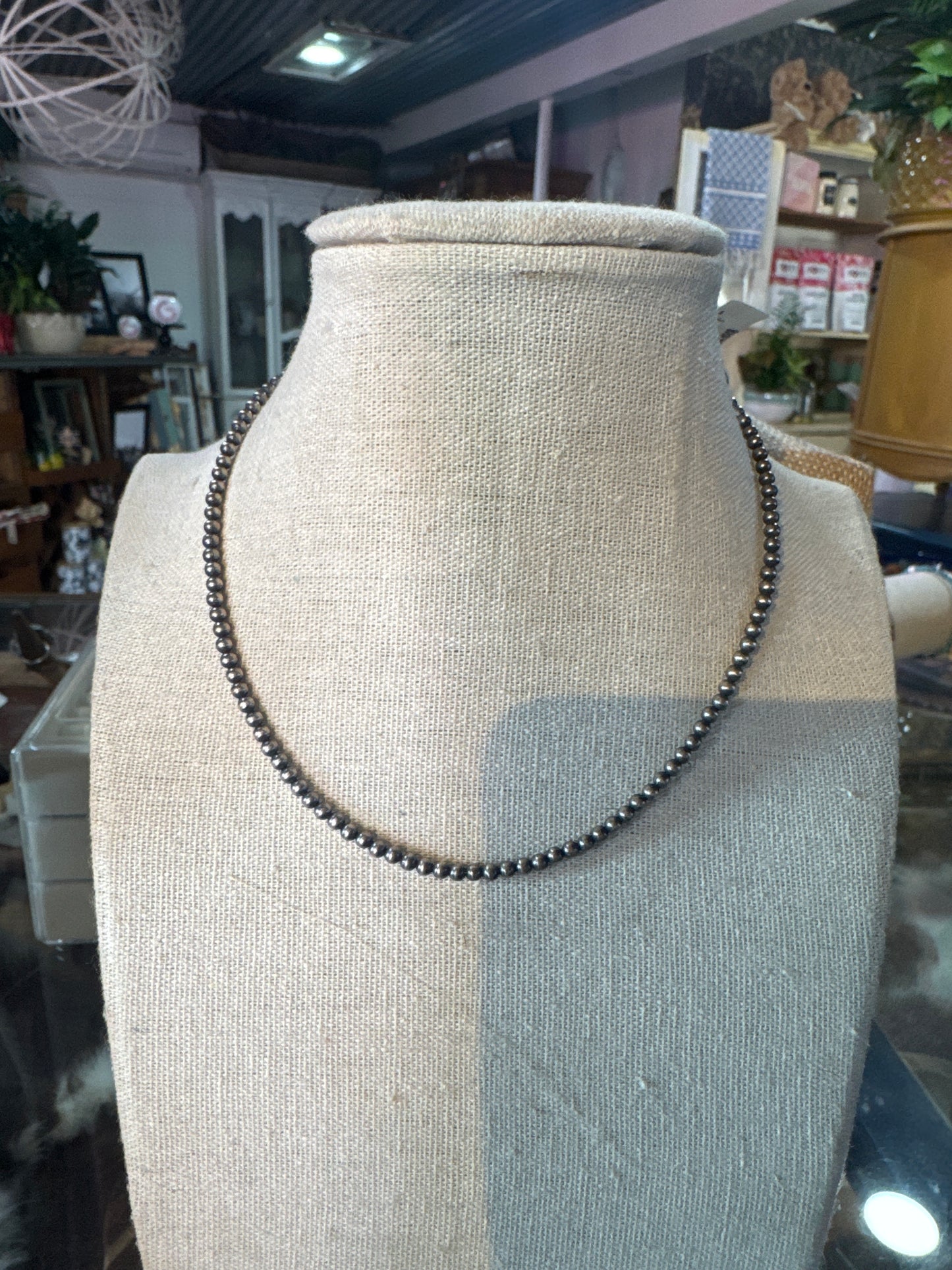 3mm Navajo Style Sterling Pearls