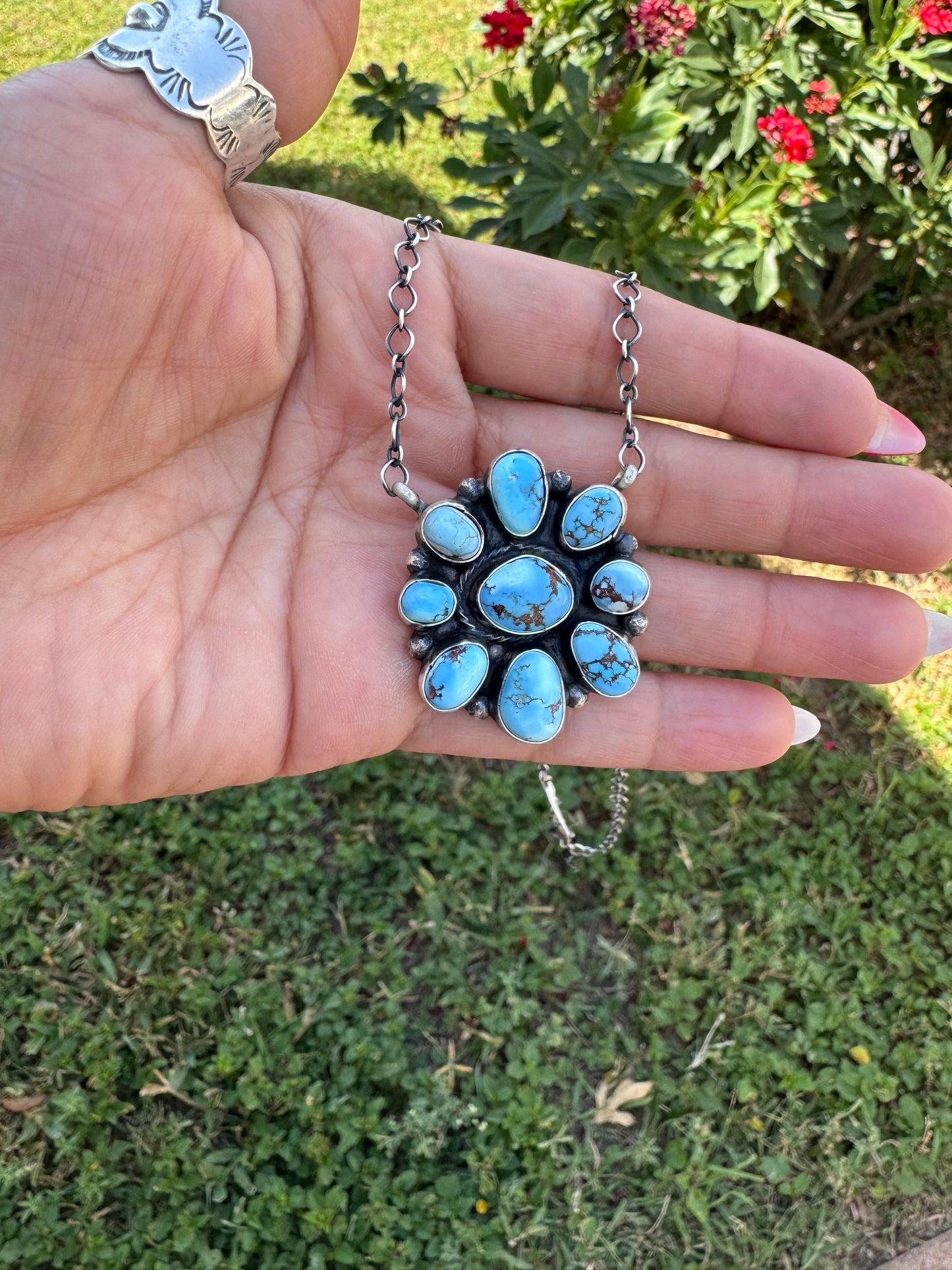 Golden Hills Cluster Bar Necklace