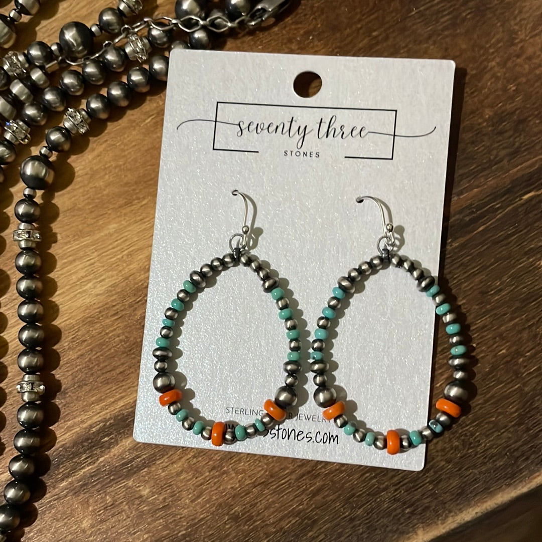 Multicolor 3mm Round Earrings