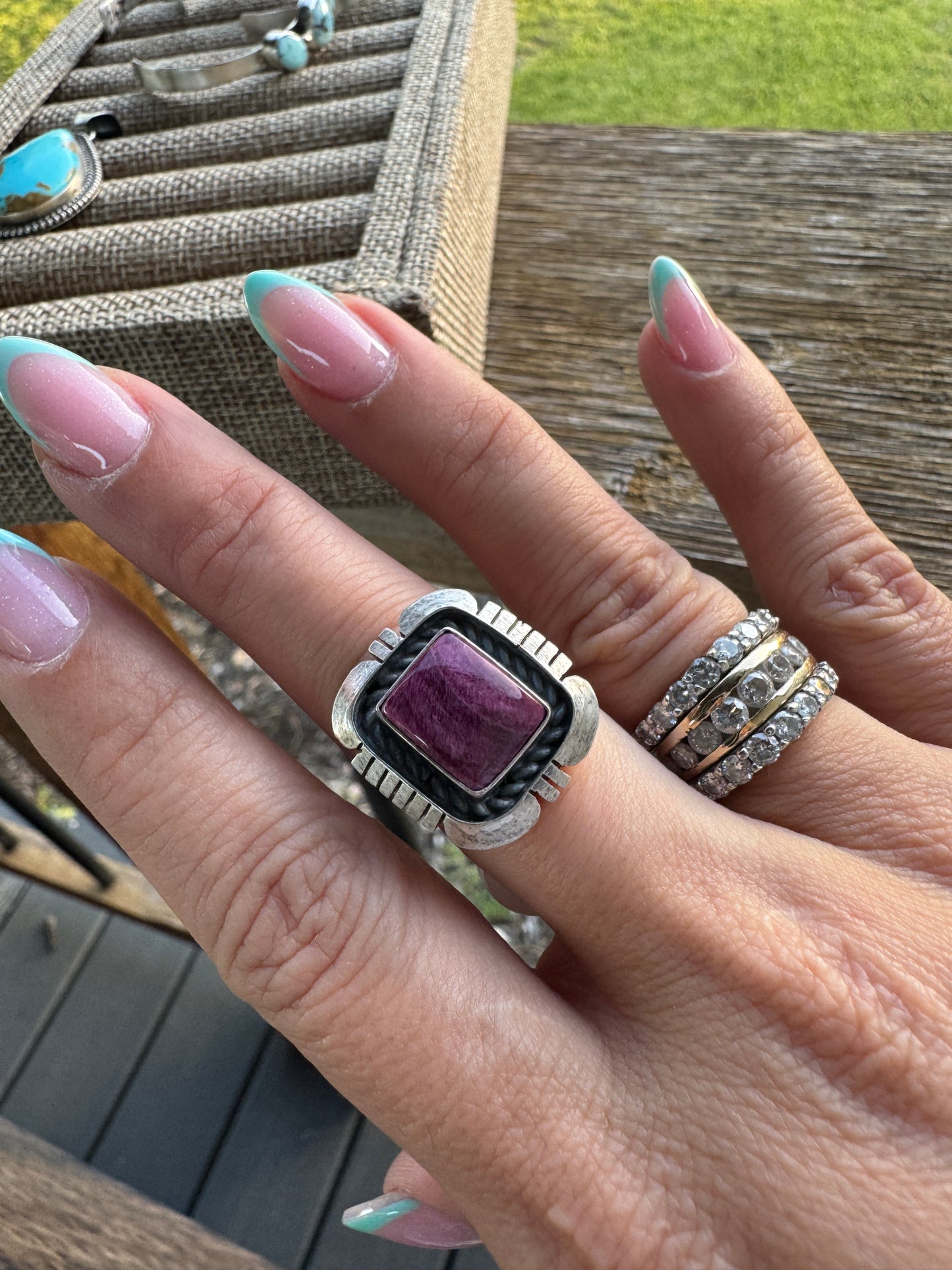 Purple Spiny Oyster Ring 5.5