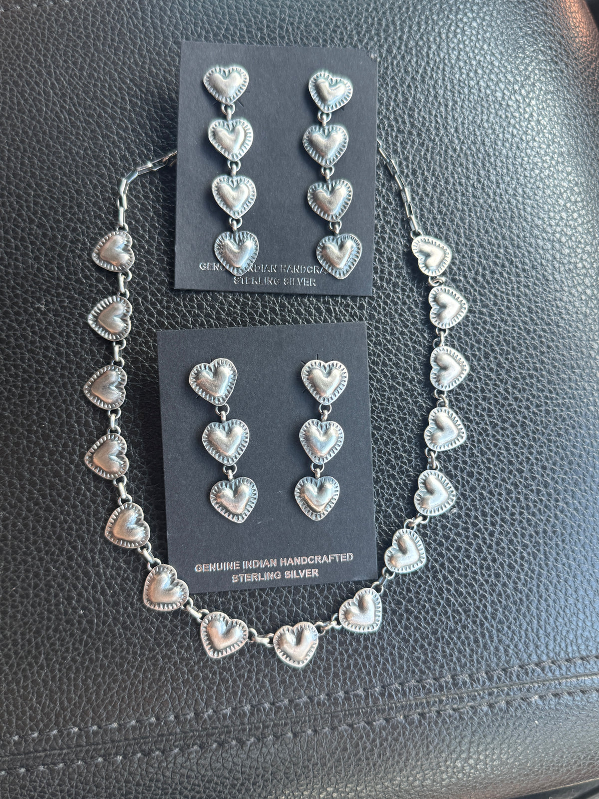 Sterling Heart Choker up to 18"