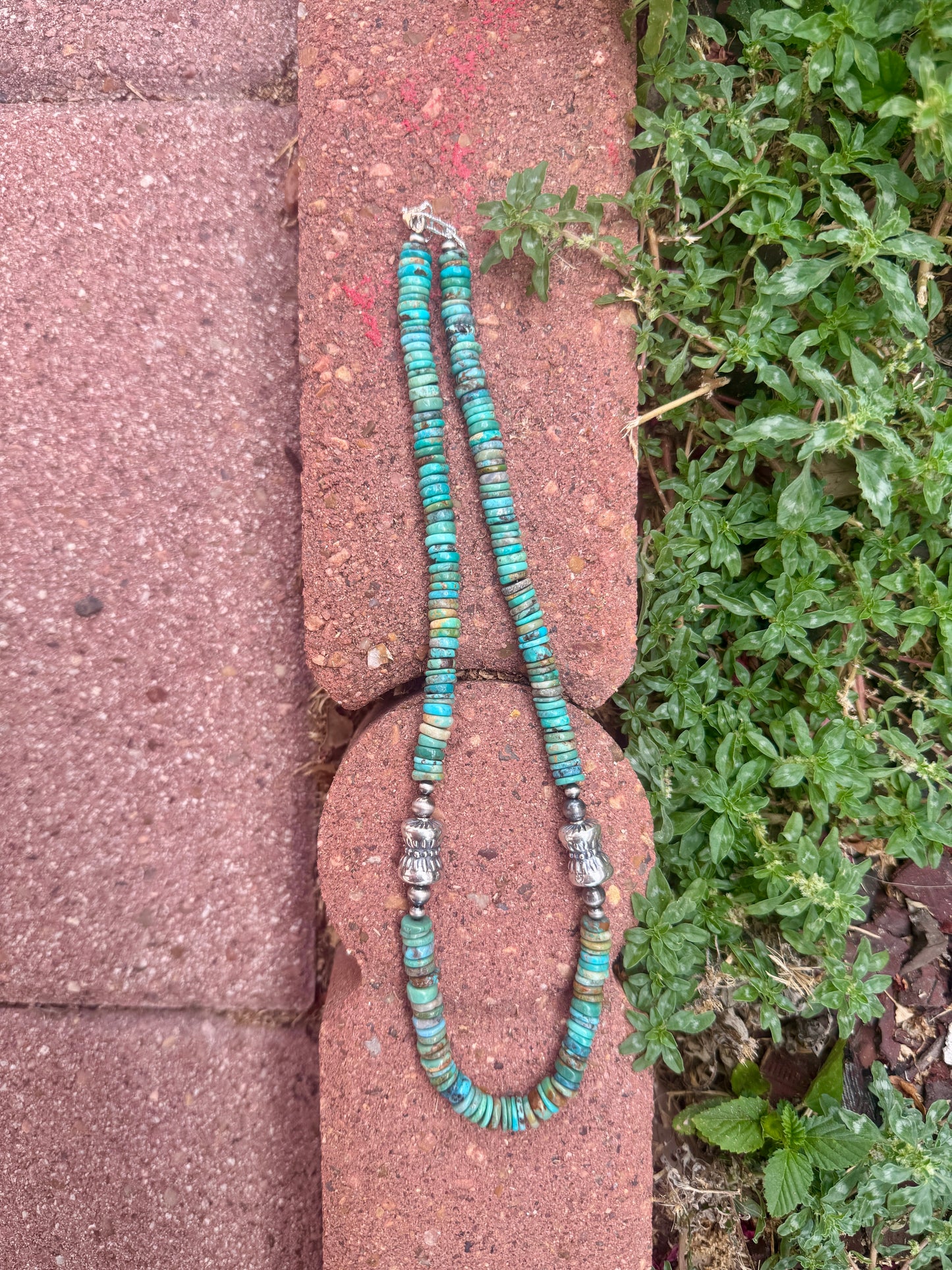 Mixed Turquoise Barrel 20” Necklace