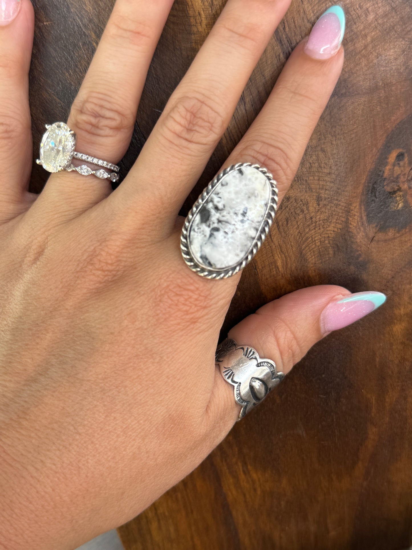 White Buffalo size 6.5 Ring