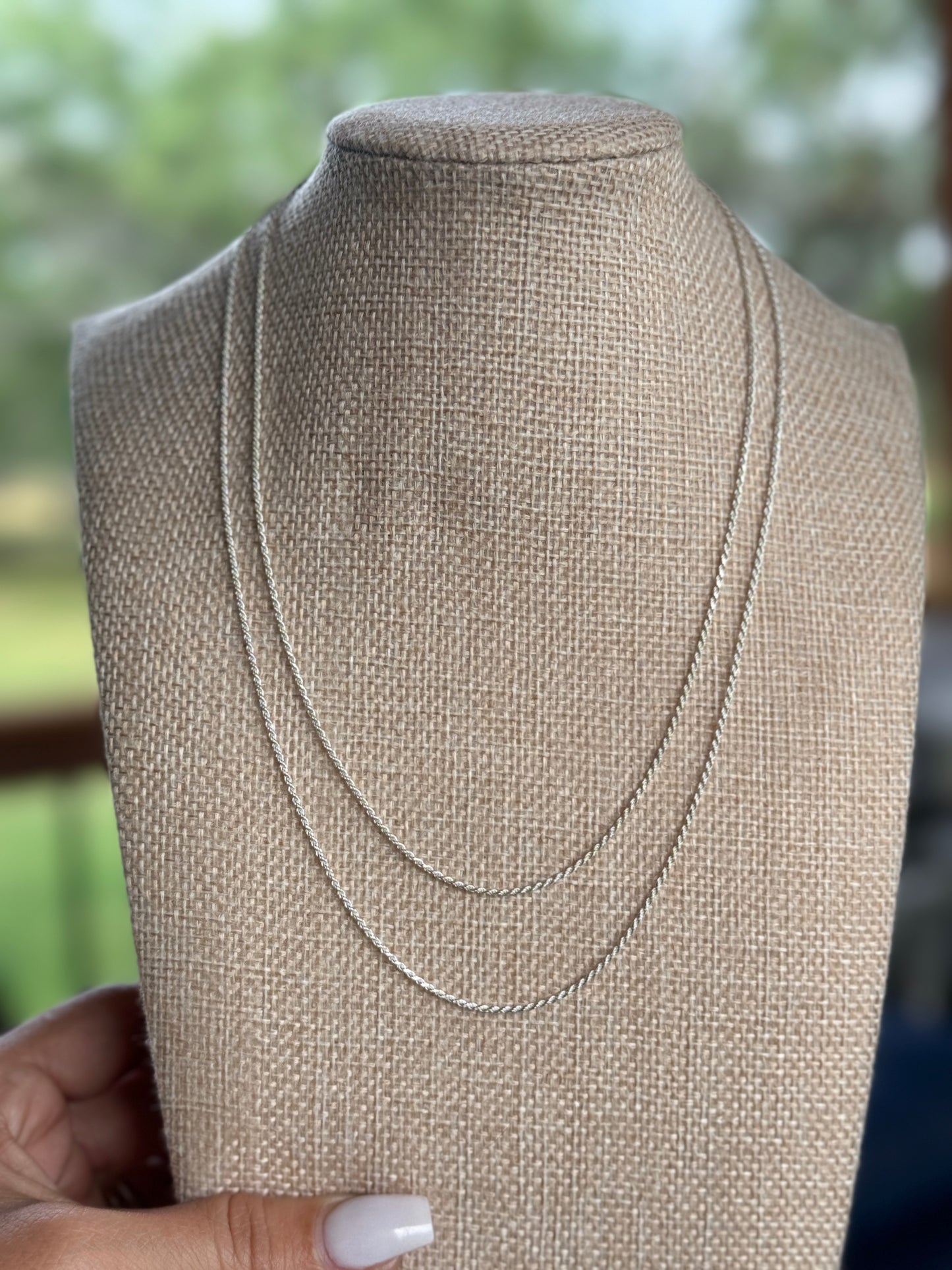 18” Sterling Silver Rope chain 025