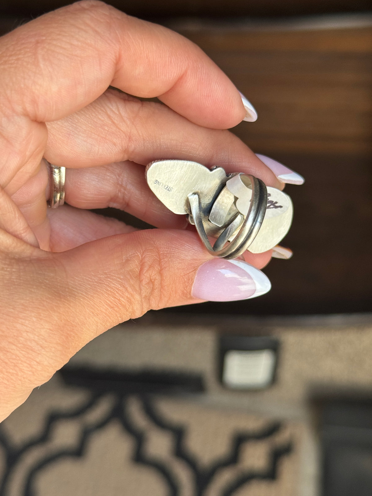 Turquoise 3 Stone Adjustable Ring