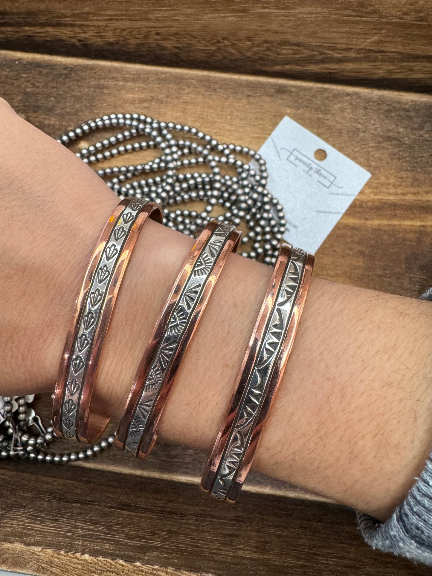 Copper and Sterling Silver Cuff