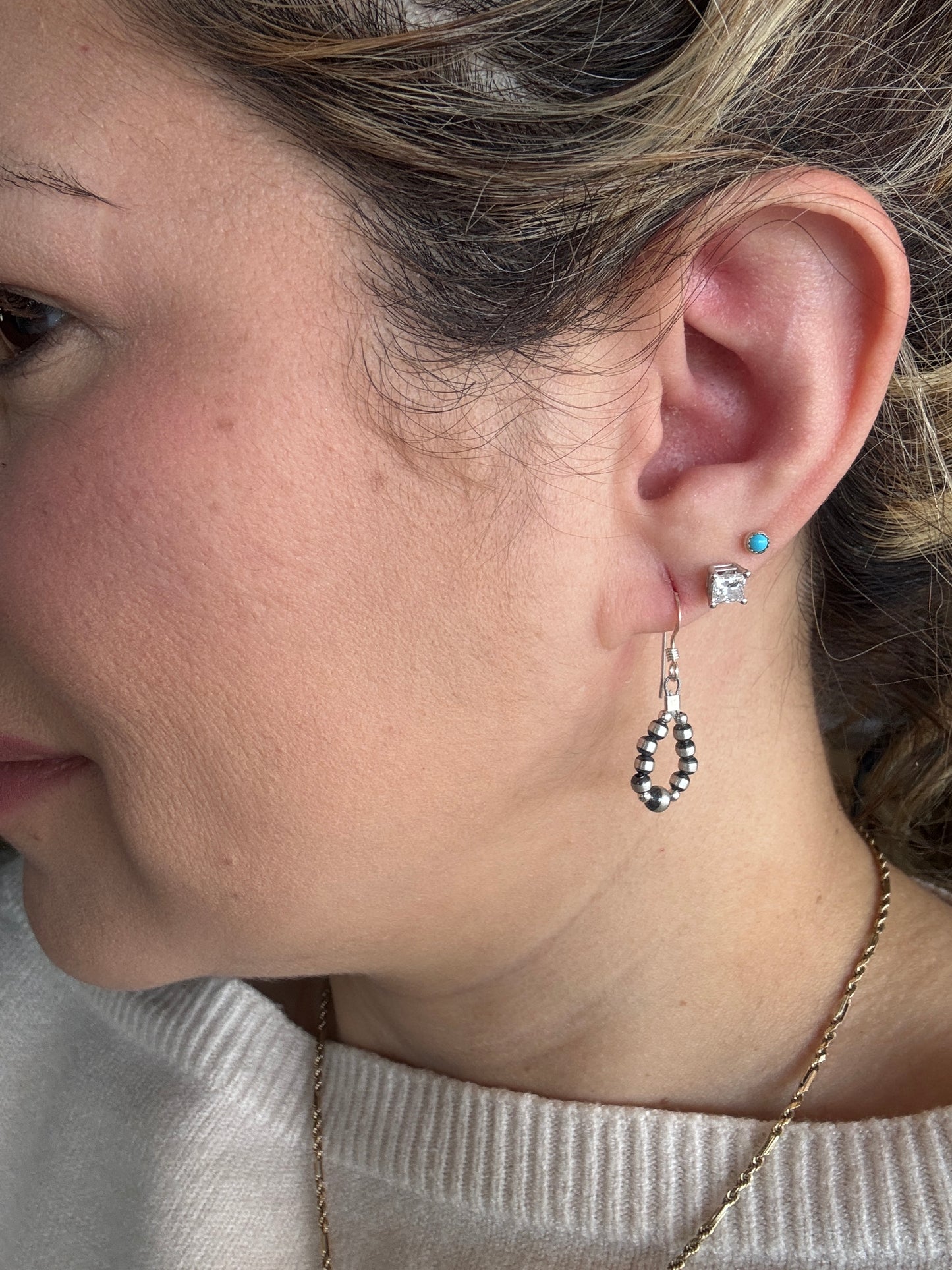 The Leny - Tiny Sterling Pearl Teardrop