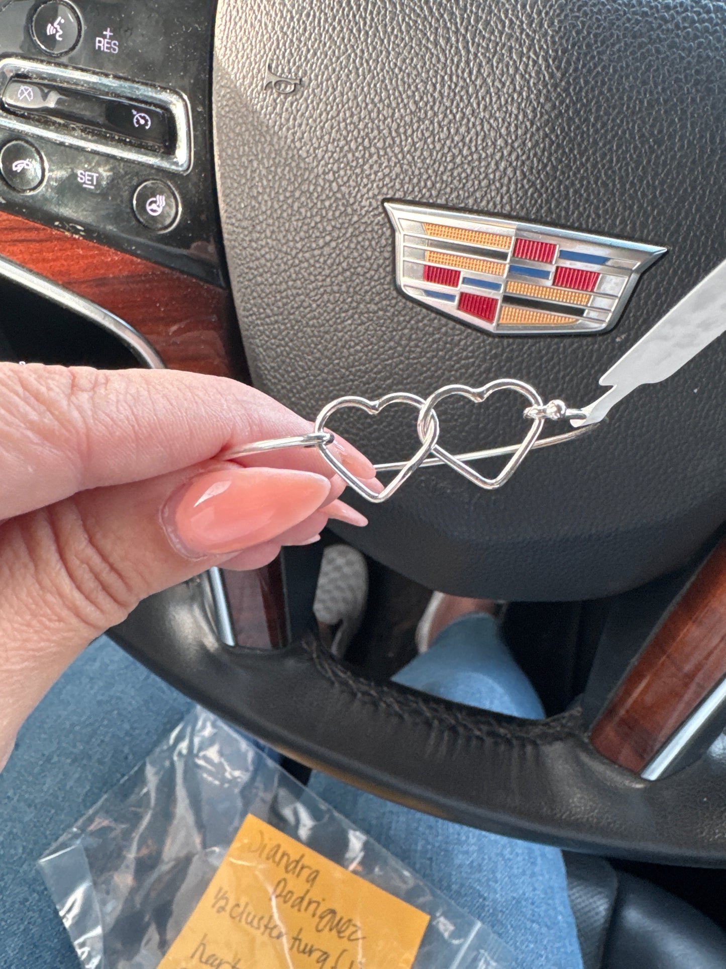 Two heart Latch Cuff bracelet