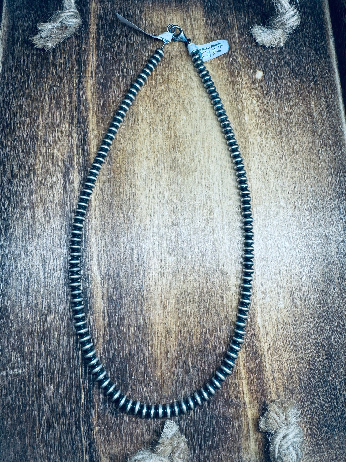 5.5mm Saucer Navajo Pearls Necklace 18”