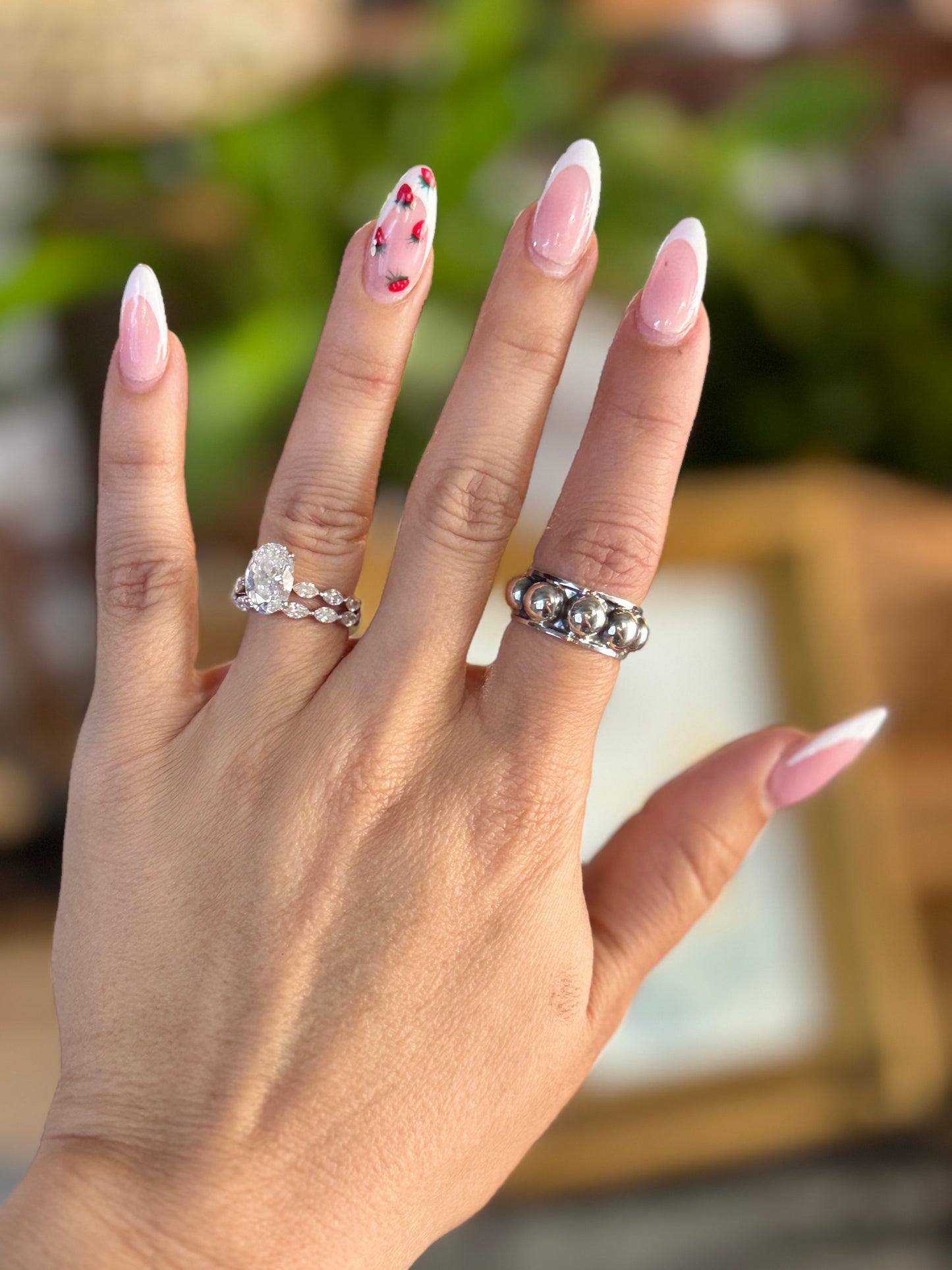 Stacker Rings - large silver ball 9mm band