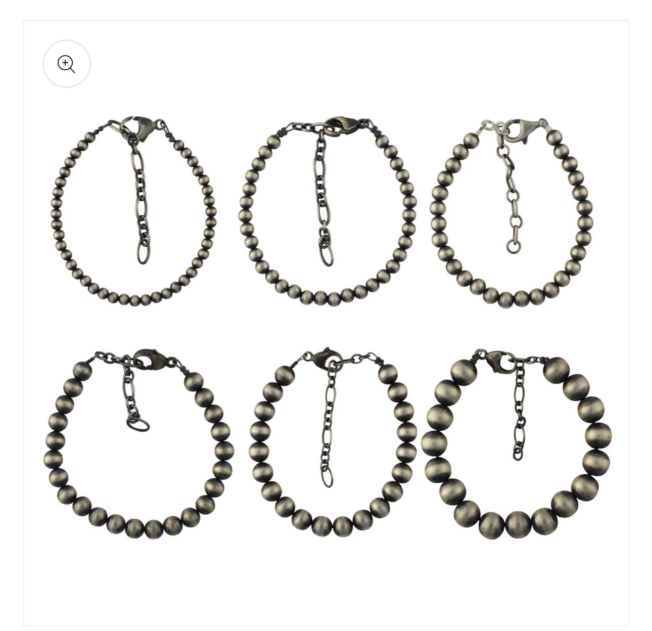 Sterling Silver Navajo Pearl Round Bracelets