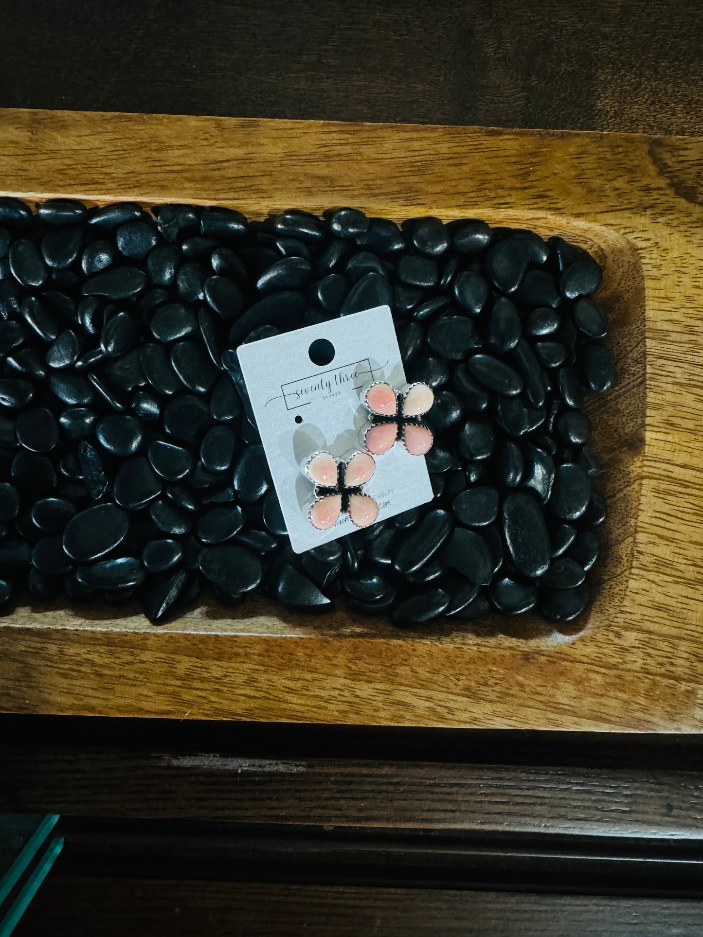 Pink Conch 4 cluster studs