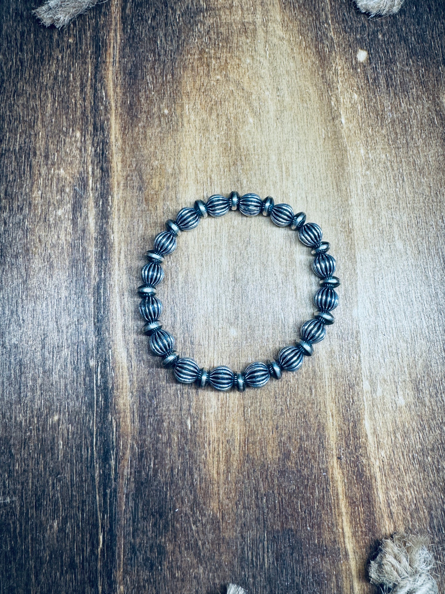 Stretch Saucer and fluted NP Bracelet