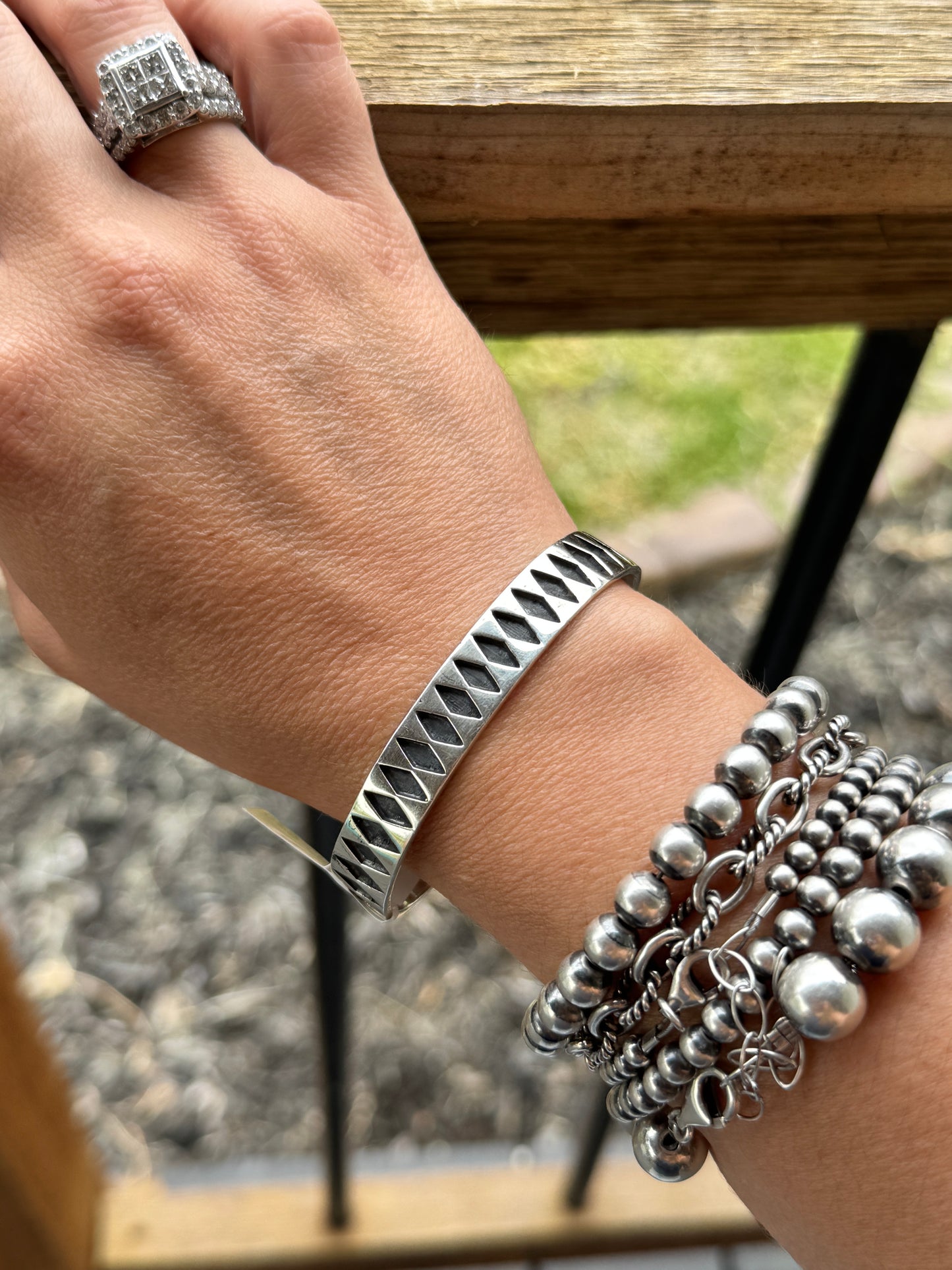 The Diamond Sterling Silver Cuff