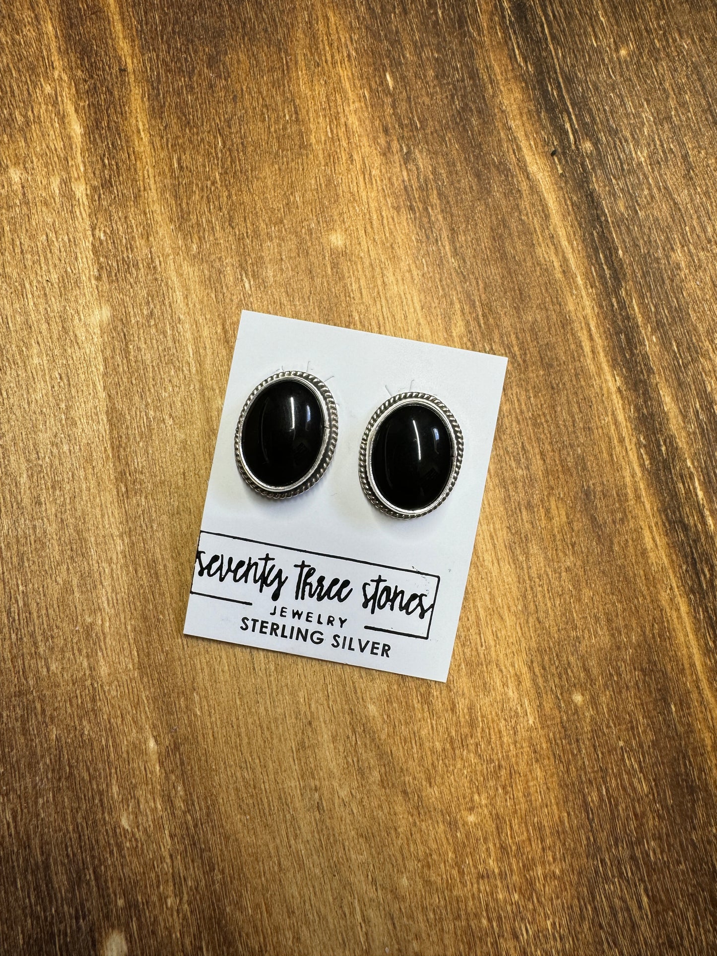 The Black Onyx Stud Earrings