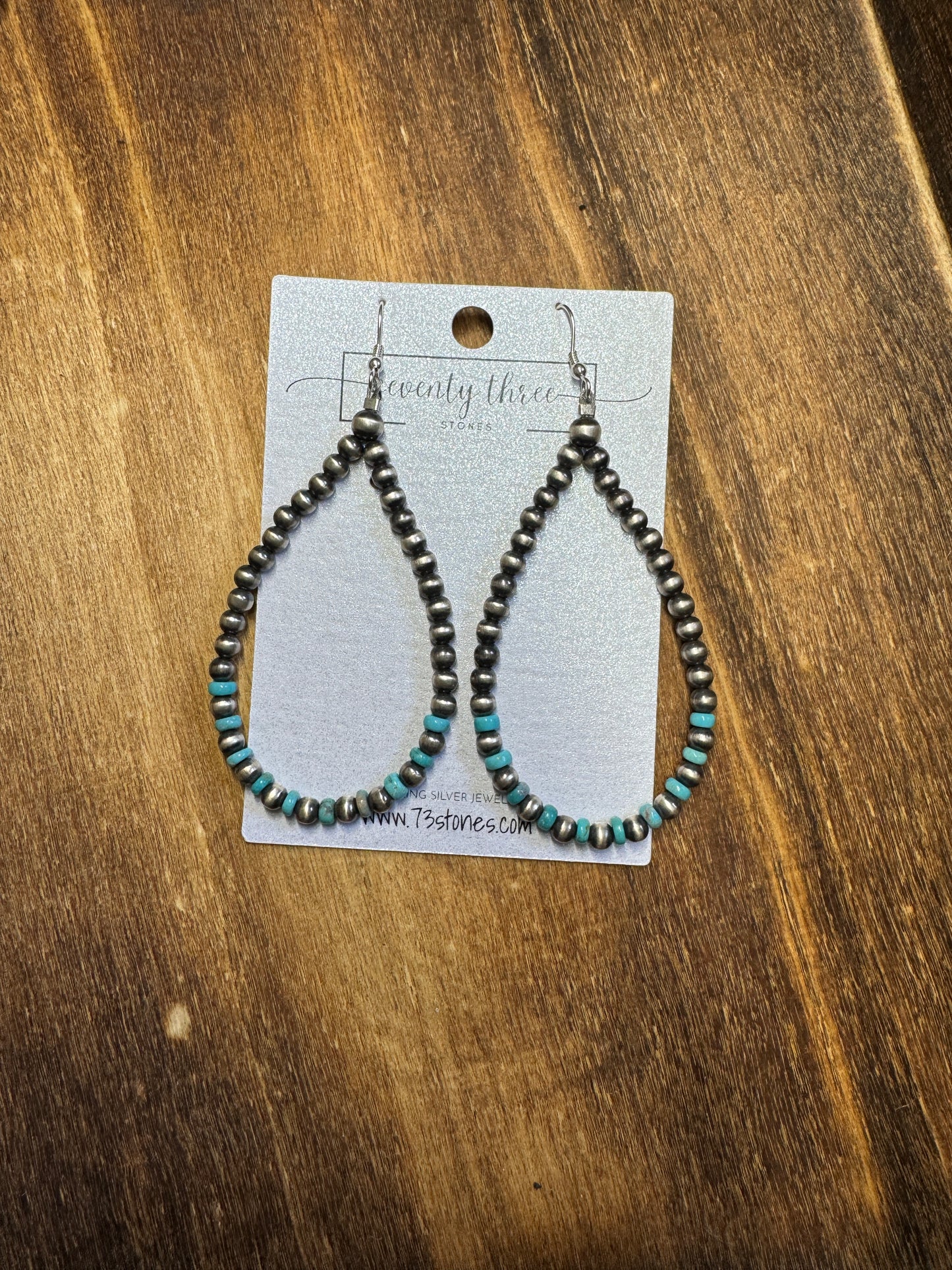 4mm saucer teardrop 3” + Turquoise