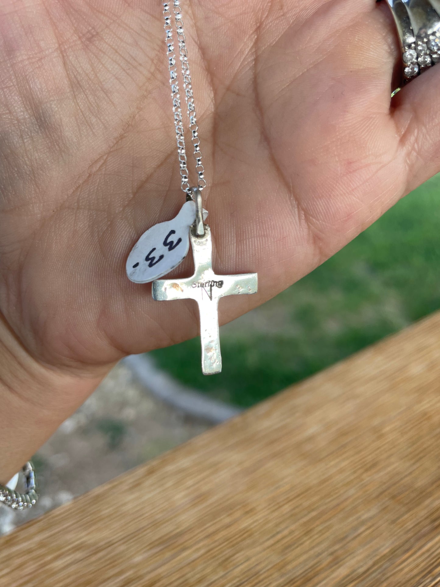 Campitos Turquoise Sterling cross necklace