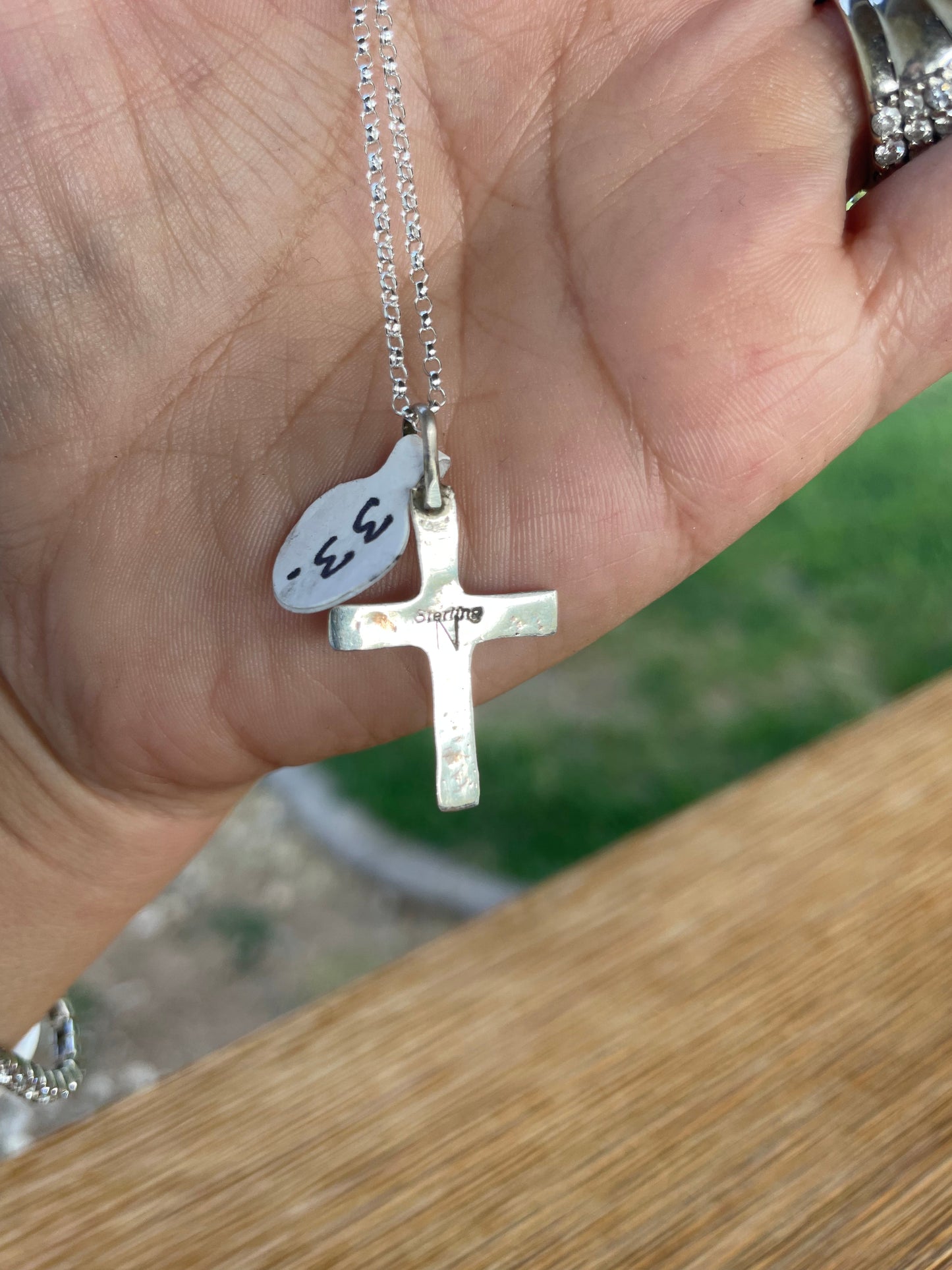 Campitos Turquoise Sterling cross pendant only
