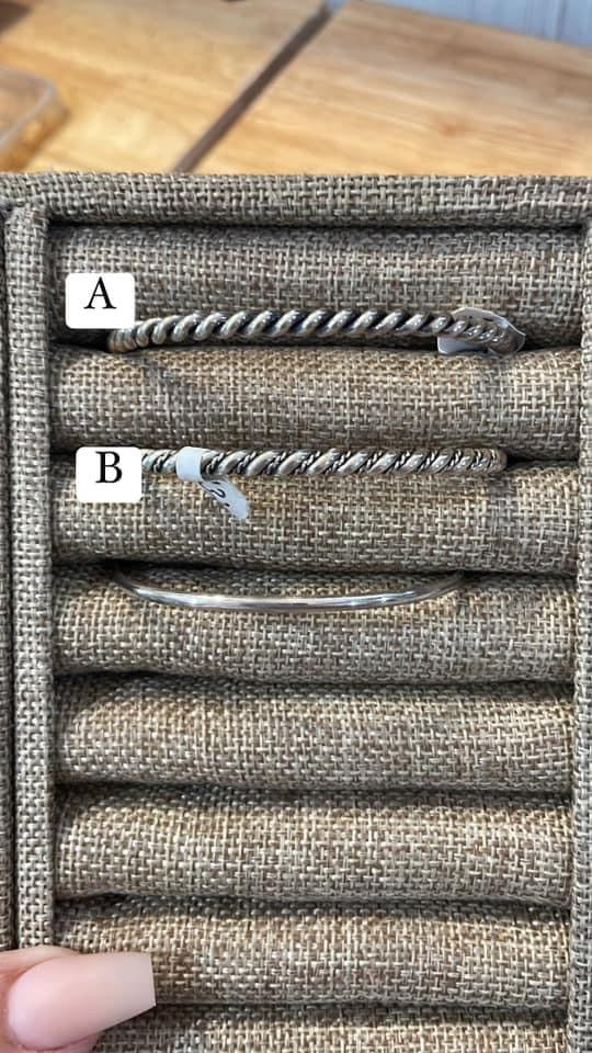 Single Twist Wire Sterling silver Cuff “A”