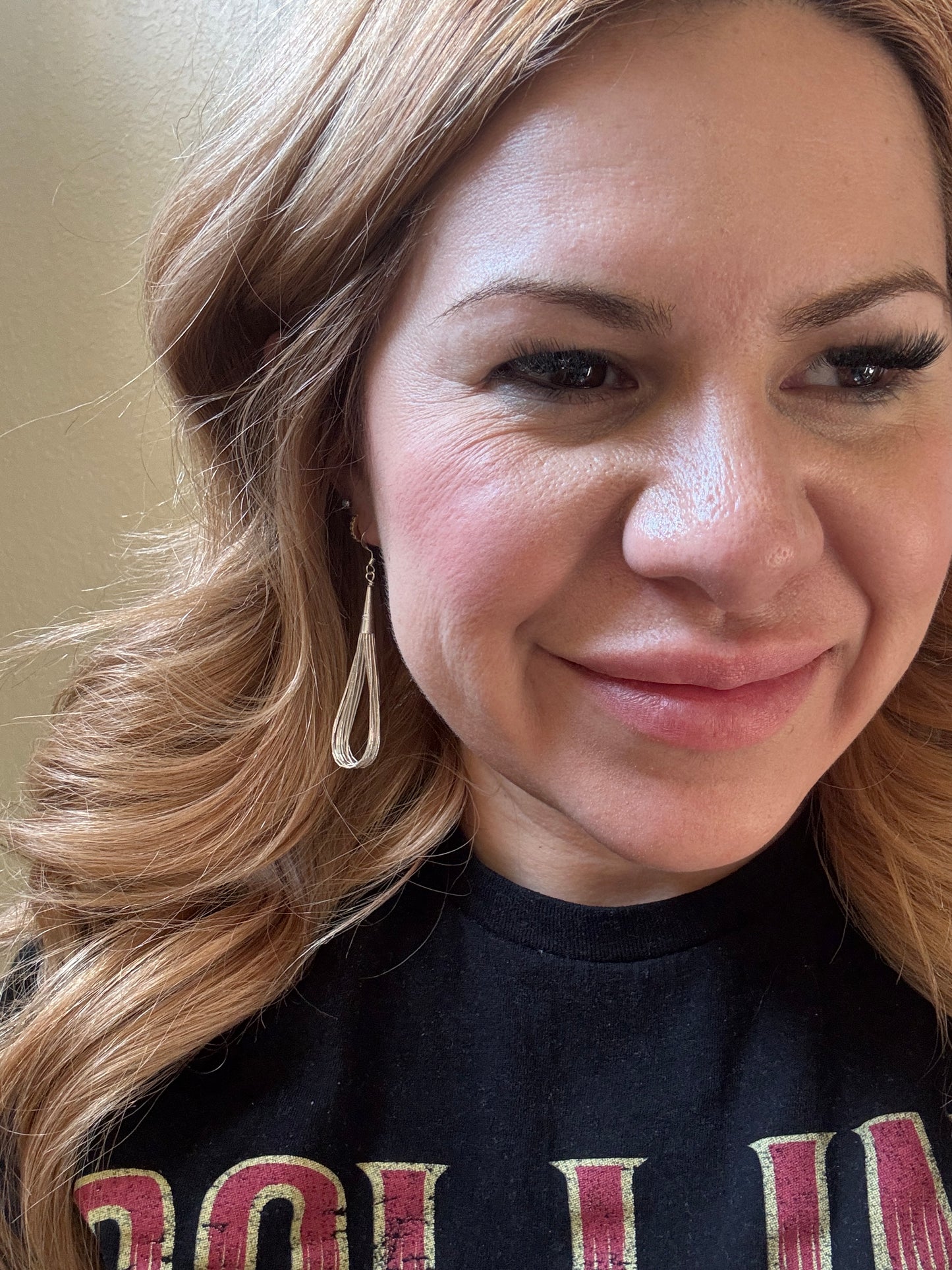 Liquid Silver 10 Strand 2” Teardrop Earrings