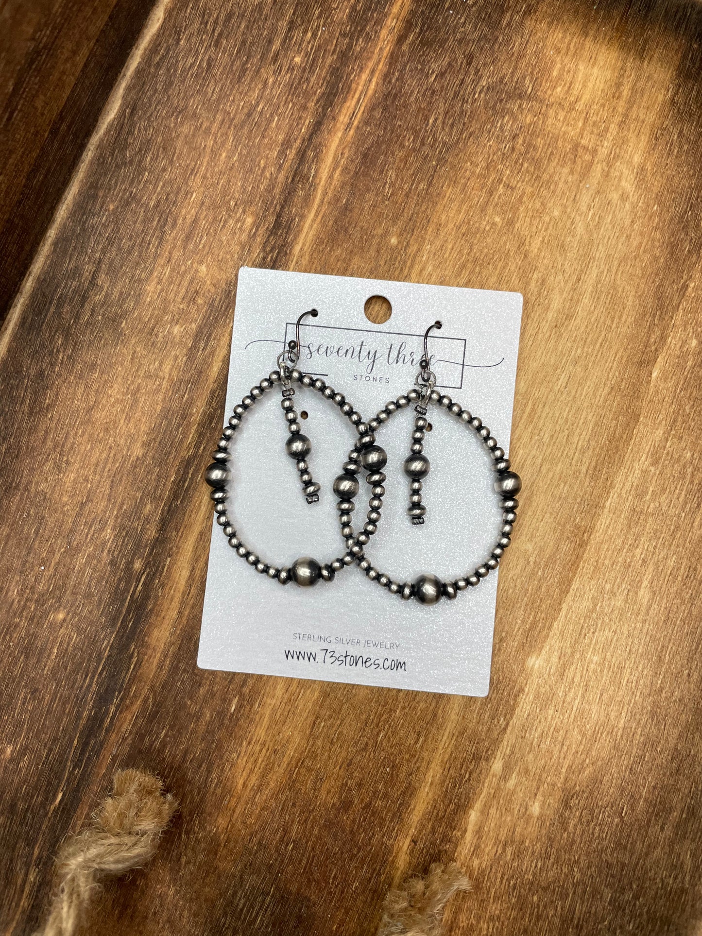 3mm Round Earrings with strand