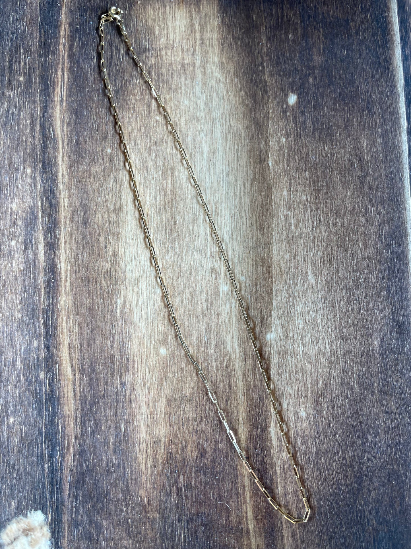 16” gold 7mm paper clip necklace
