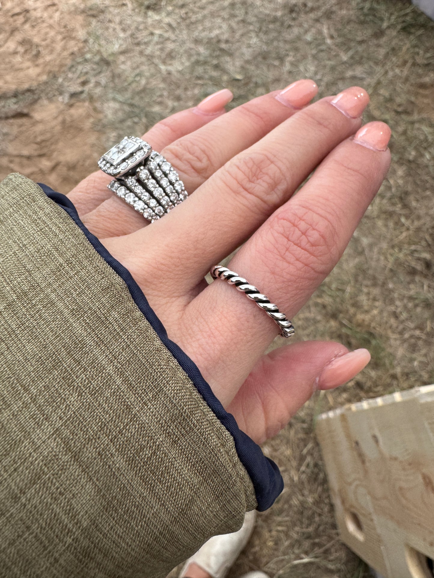 Rope 3mm Band Ring Sterling Silver