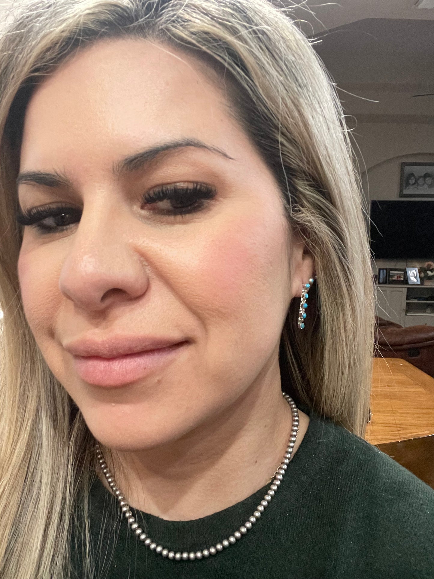 Turquoise Drop 5 stone earring