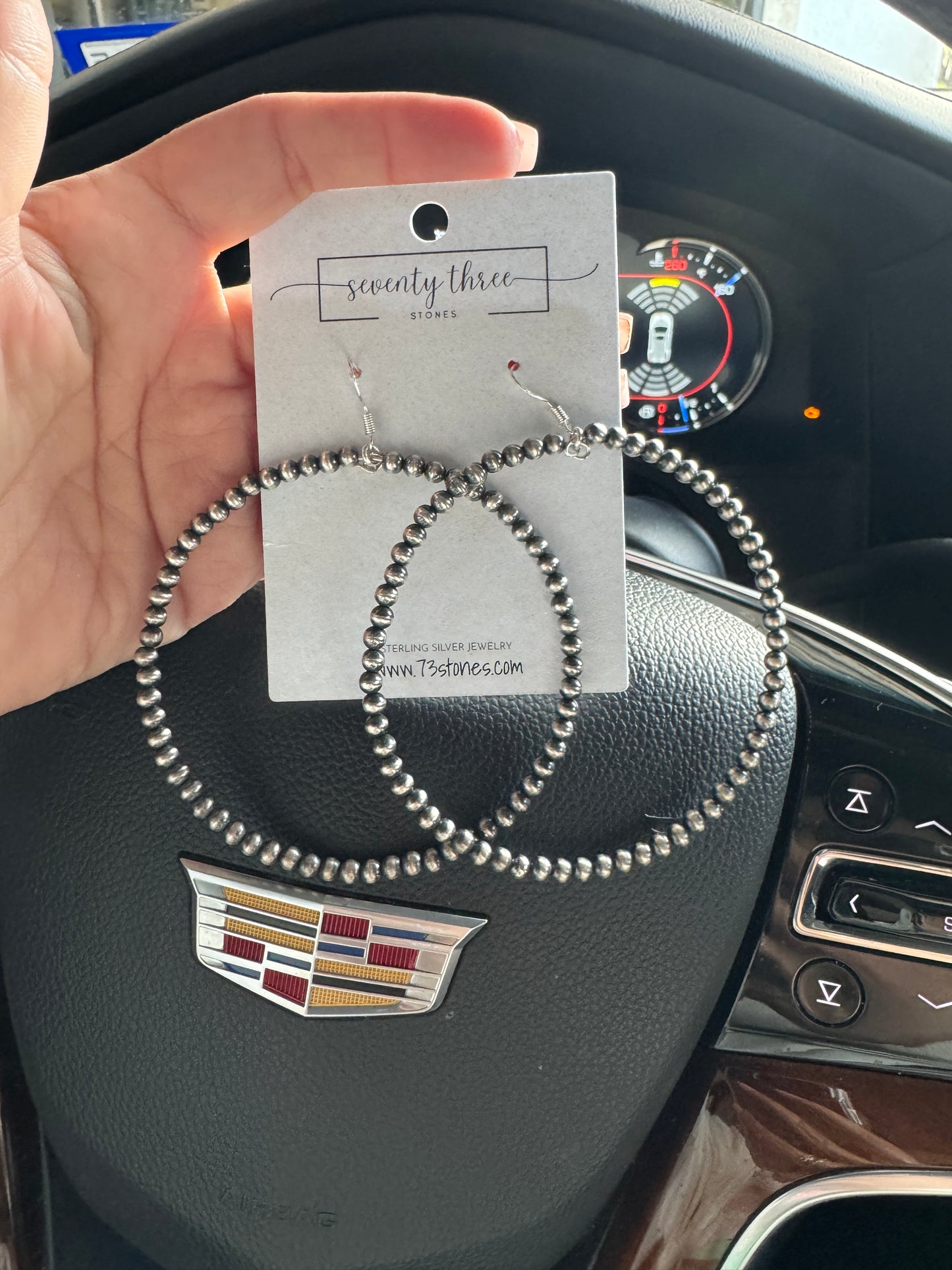 Circle Hoop Oxybead Earring 3 1/4”