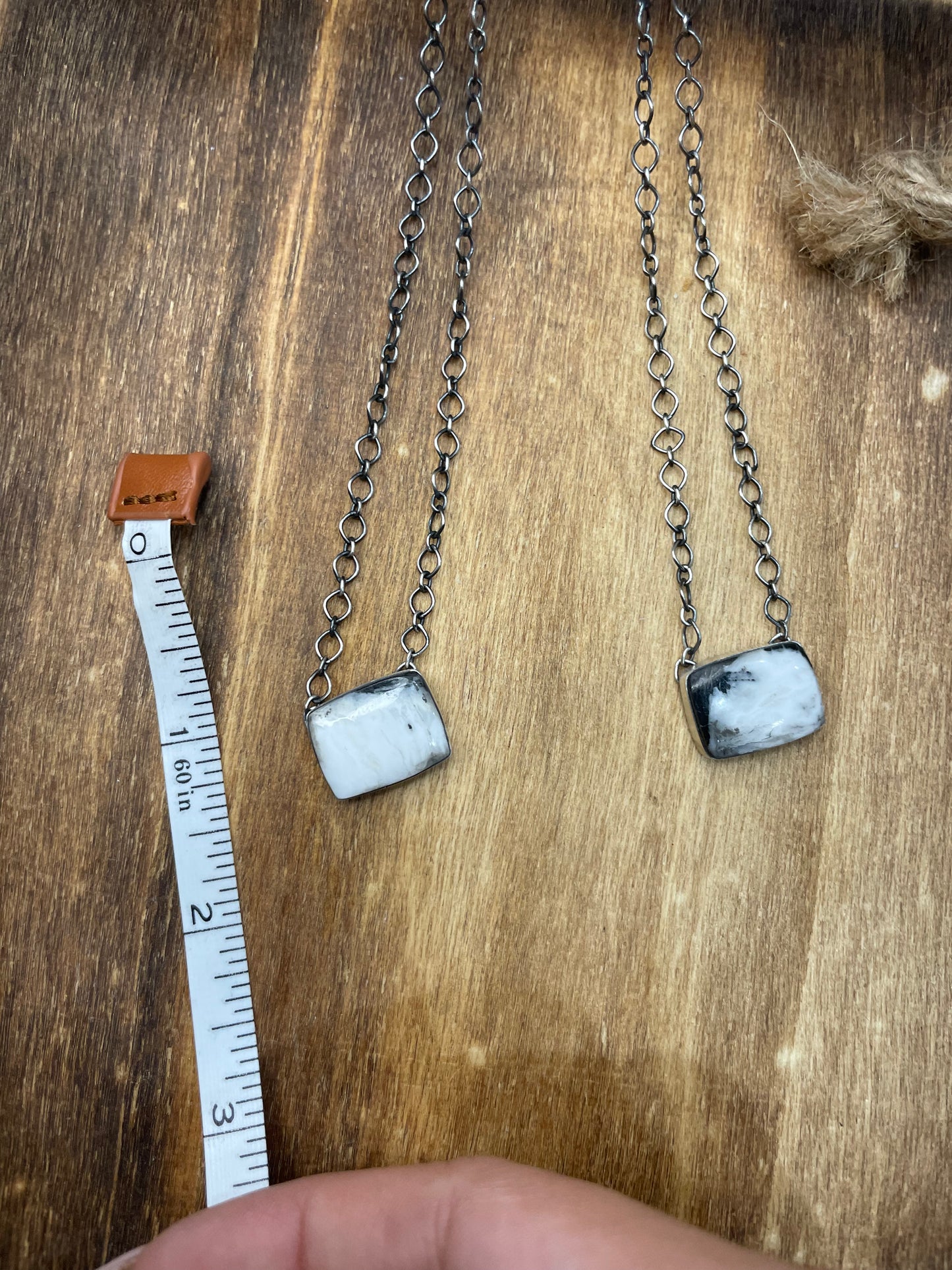 White Buffalo Bar Necklace 18”