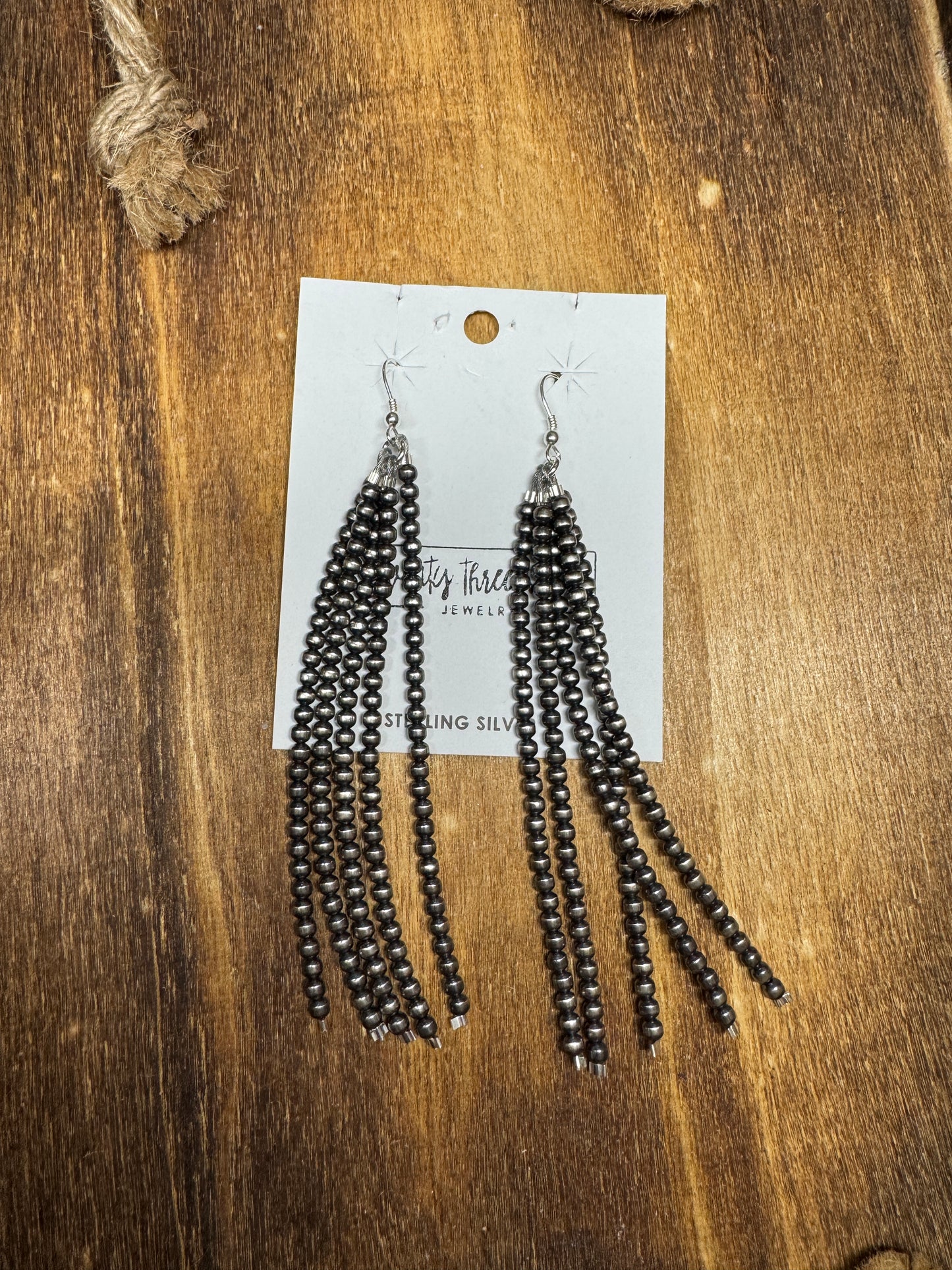 The Navajo 3mm 5 Strand Earring 4”