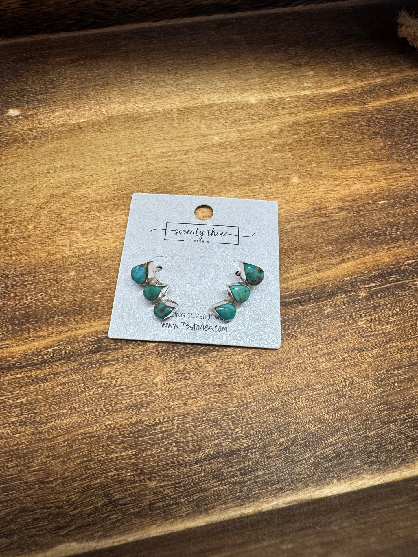 3/4" Turquoise Ear Climbers
