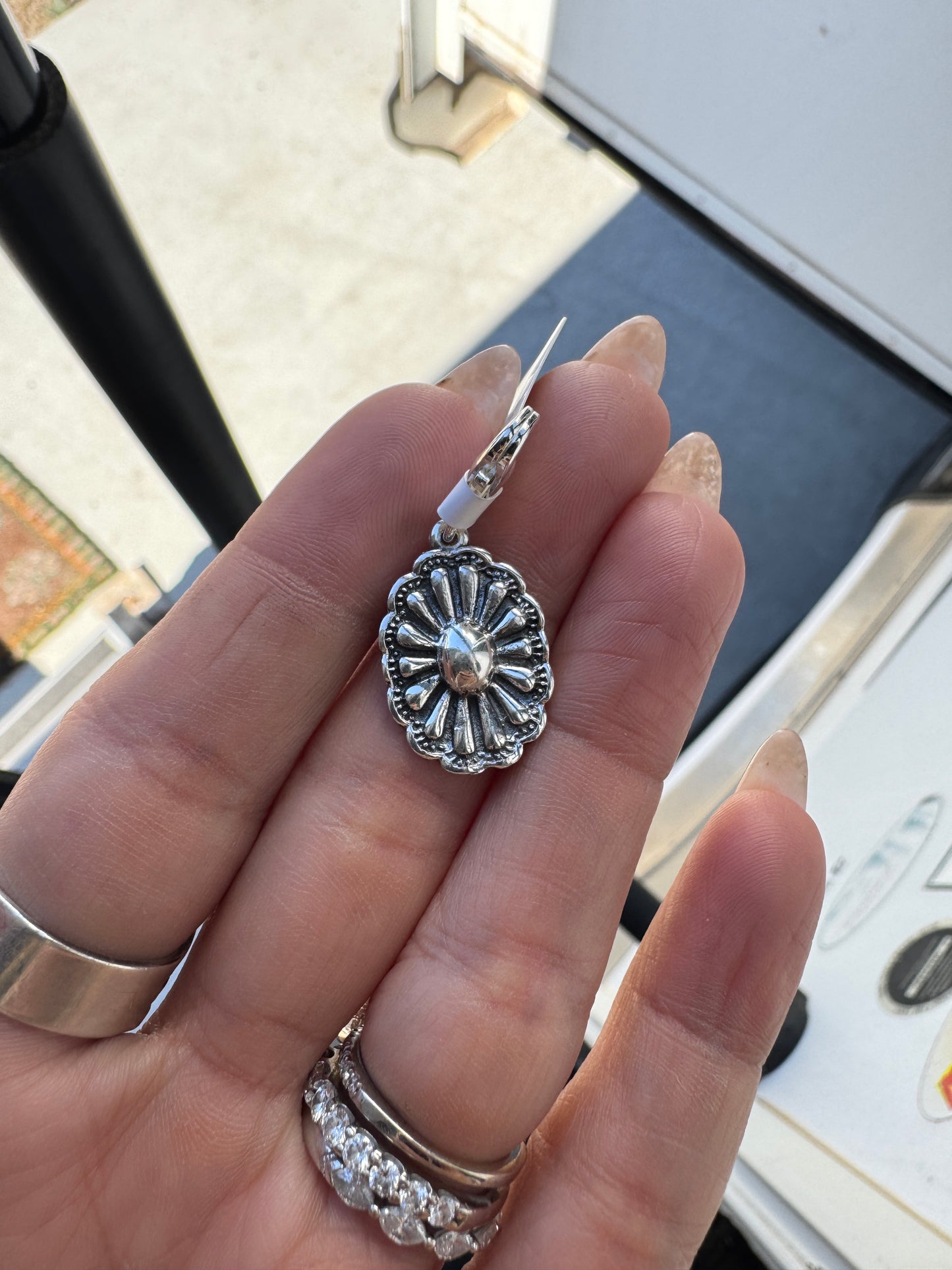 Silver Concho Charm/Pendant