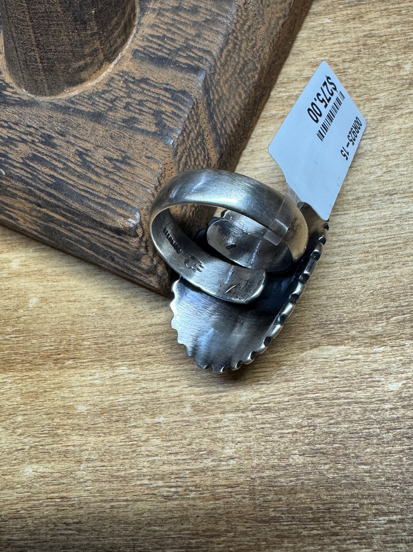 Turquoise Concho Adj. Ring by Raymond Coriz