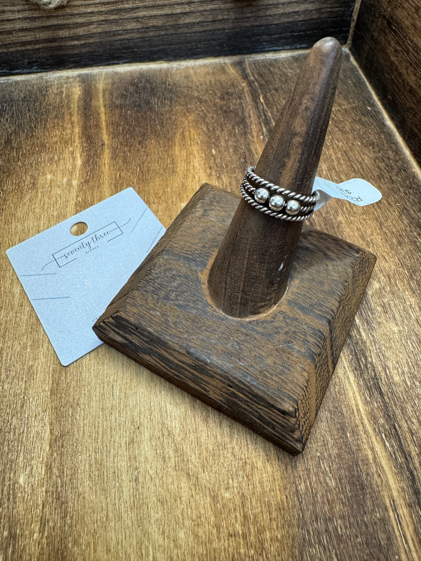 Rope Triple Bead 7mm Ring size 6