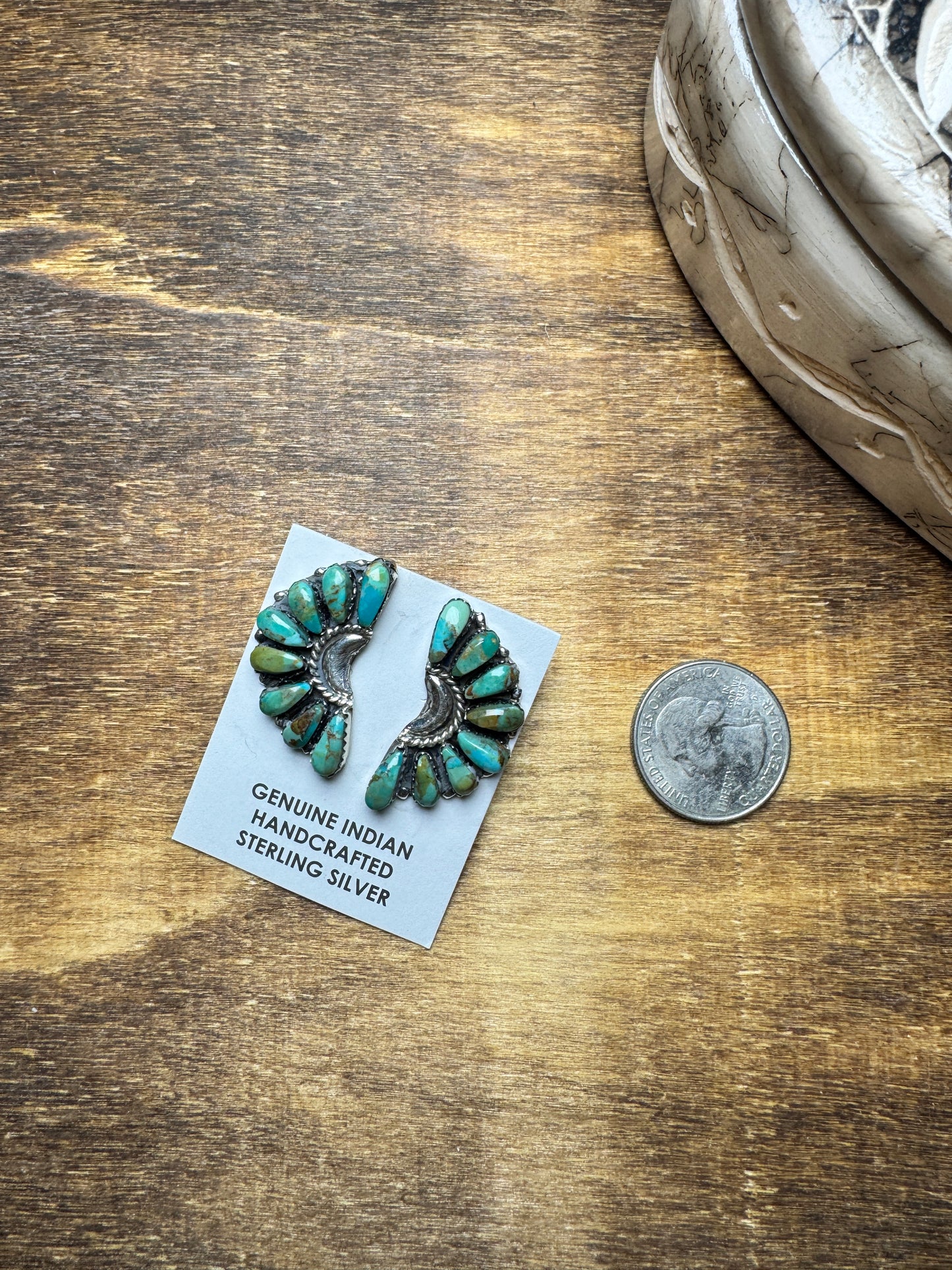Turquoise Half Clusters 1.25"