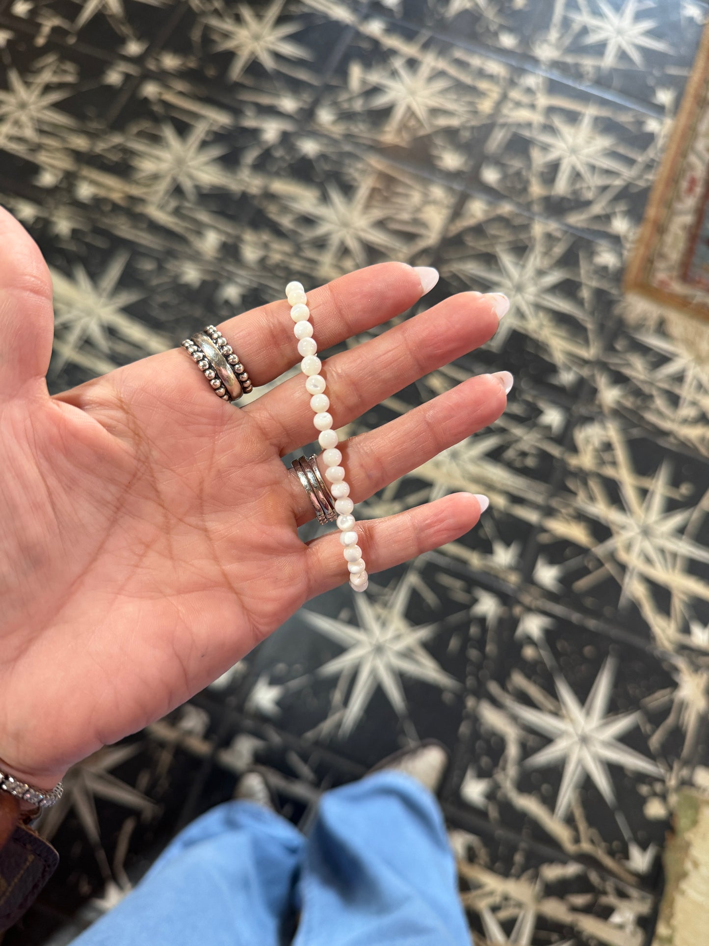 Mother of Pearl stretch bracelet