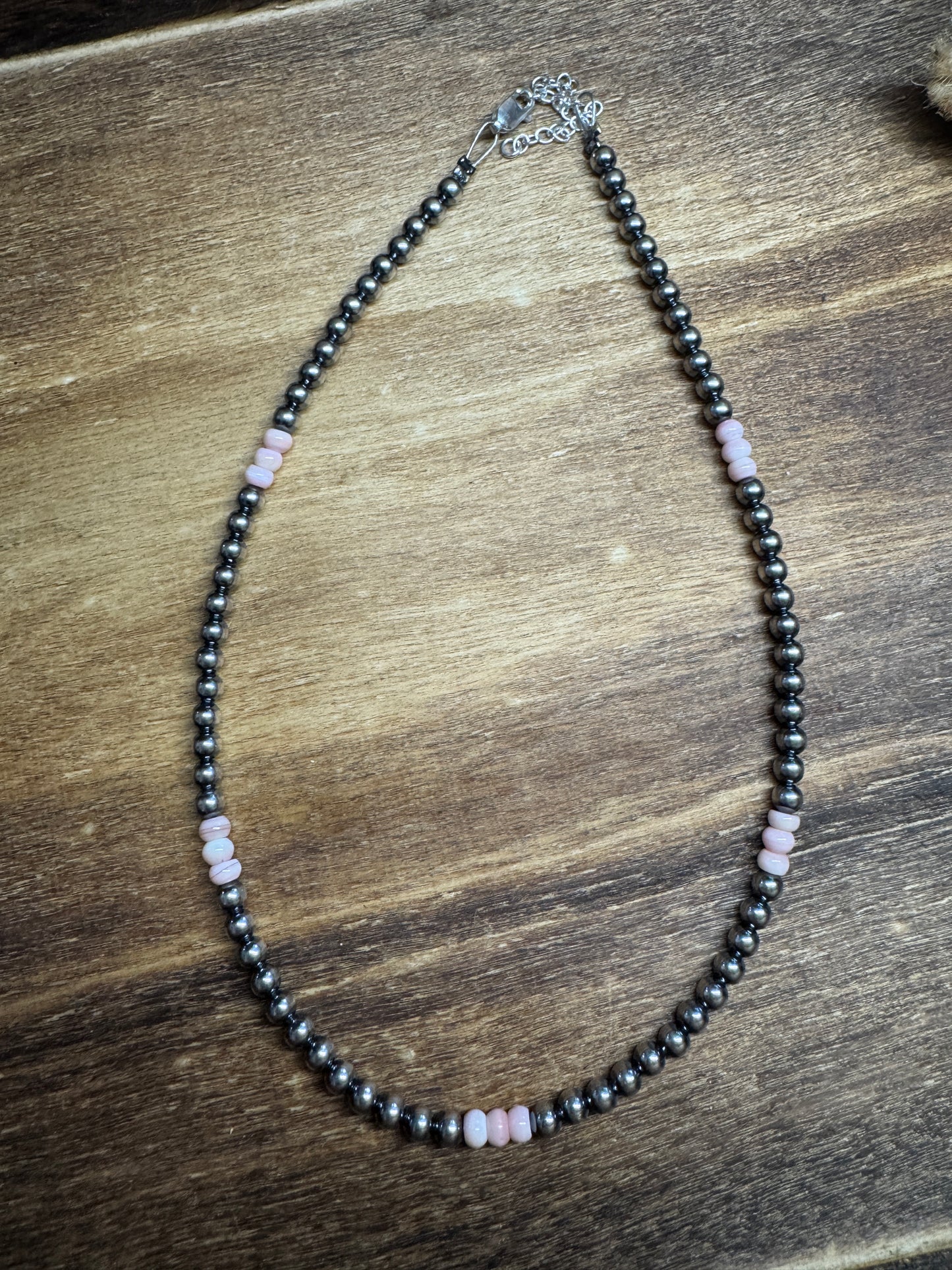 14” 4mm Necklace with Pink Conch