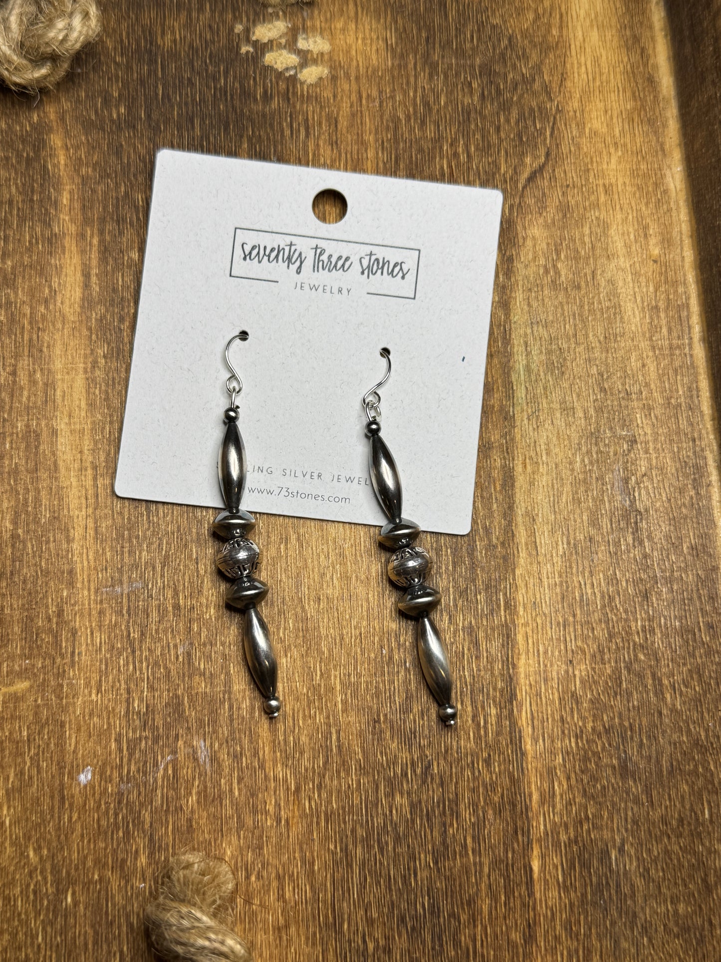 Melon bead strand Earrings