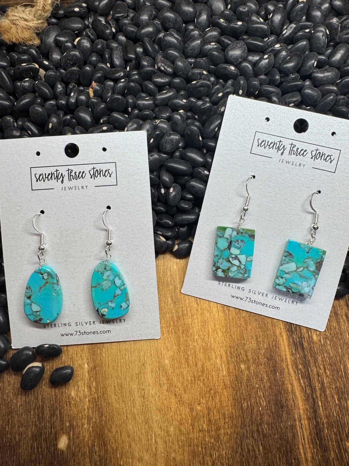 Slab earrings square